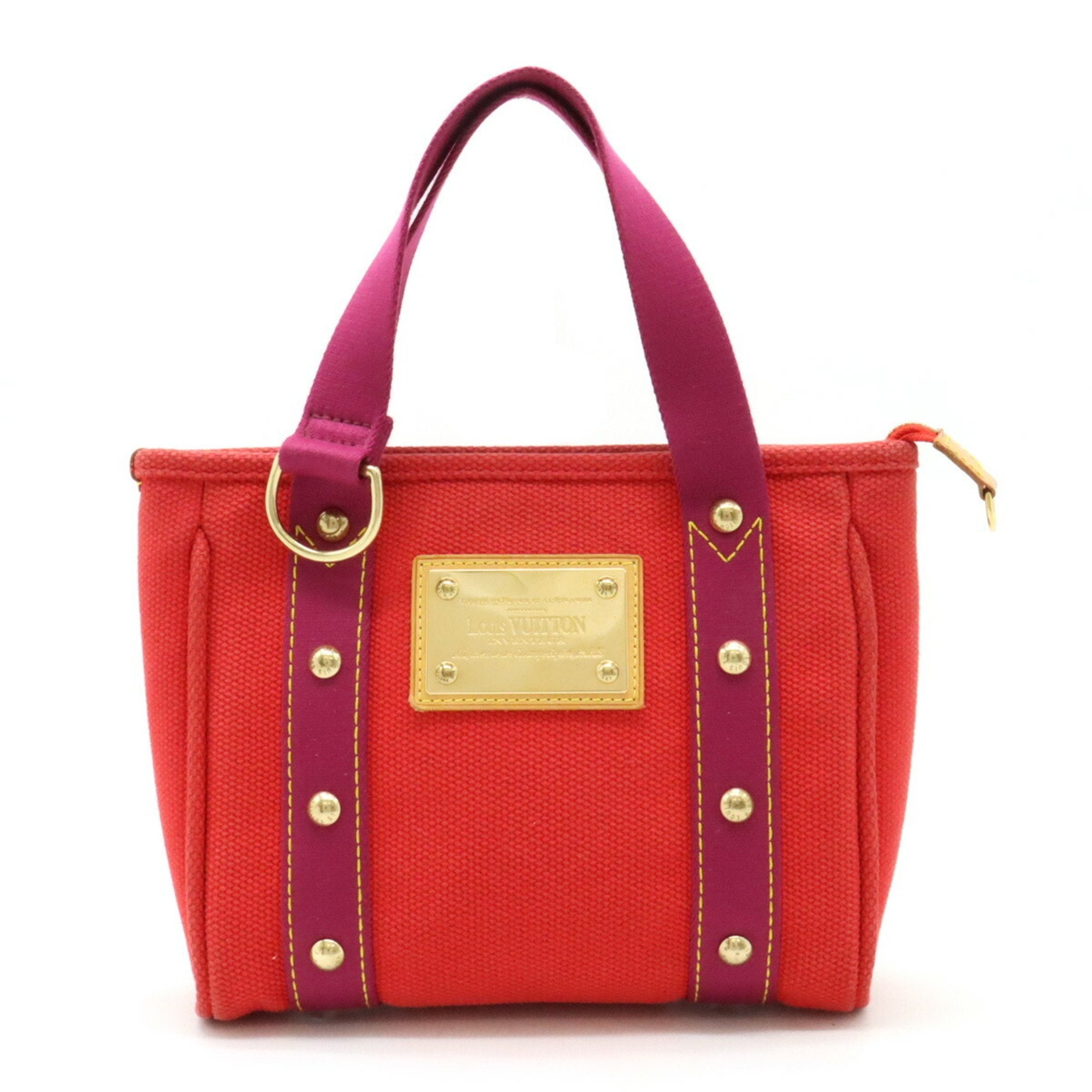 Louis Vuitton Rouge Canvas Handbag Tote Bag (Pre-Owned)