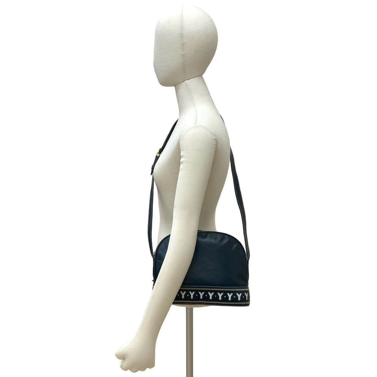 Yves Saint Laurent Navy Leather Shoulder Bag (Pre-Owned)