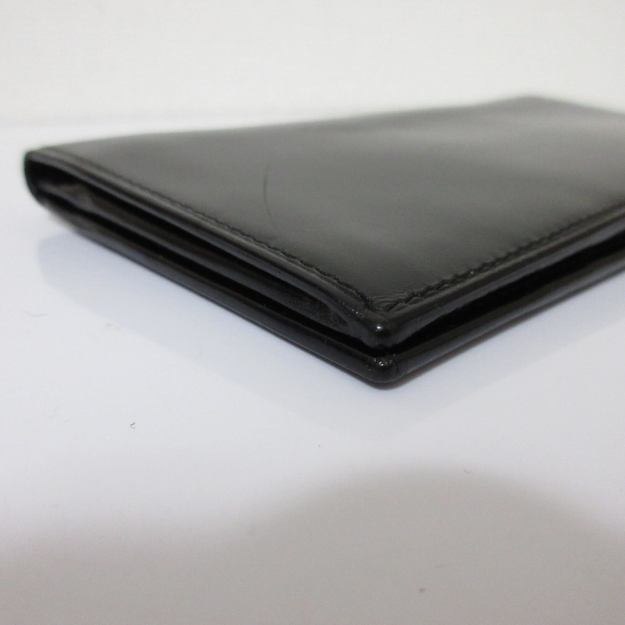 Cartier Black Leather Long Wallet (Bi-Fold) (Pre-Owned)