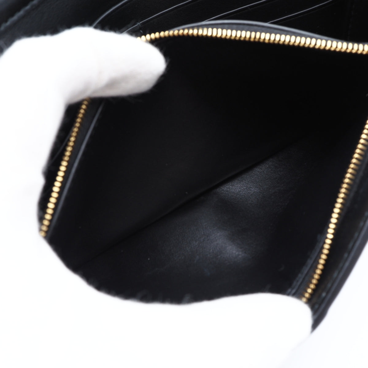 Bottega Veneta Black Leather Chain/Shoulder Wallet (Pre-Owned)