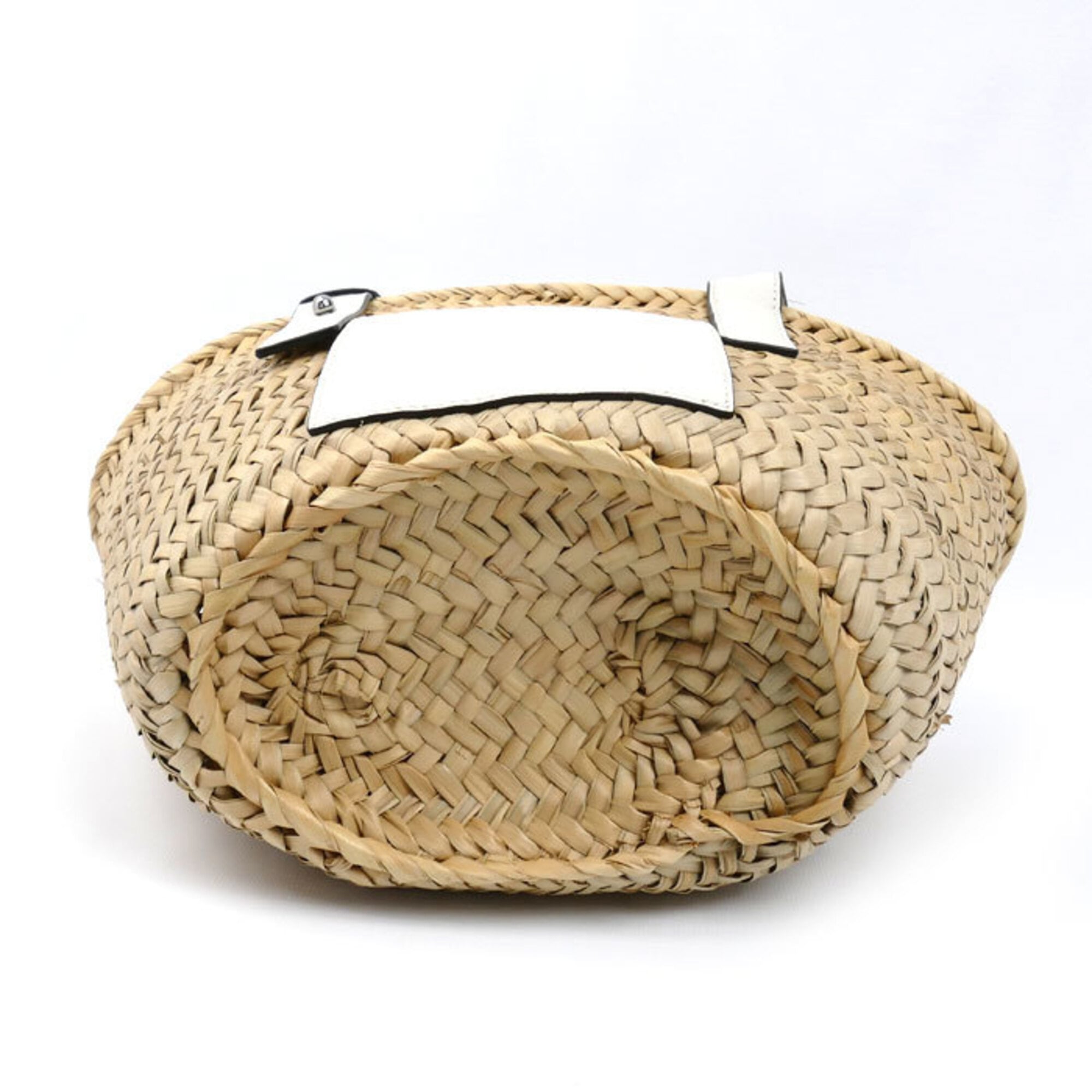 Loewe White Leather Basket Handbag (Pre-Owned)