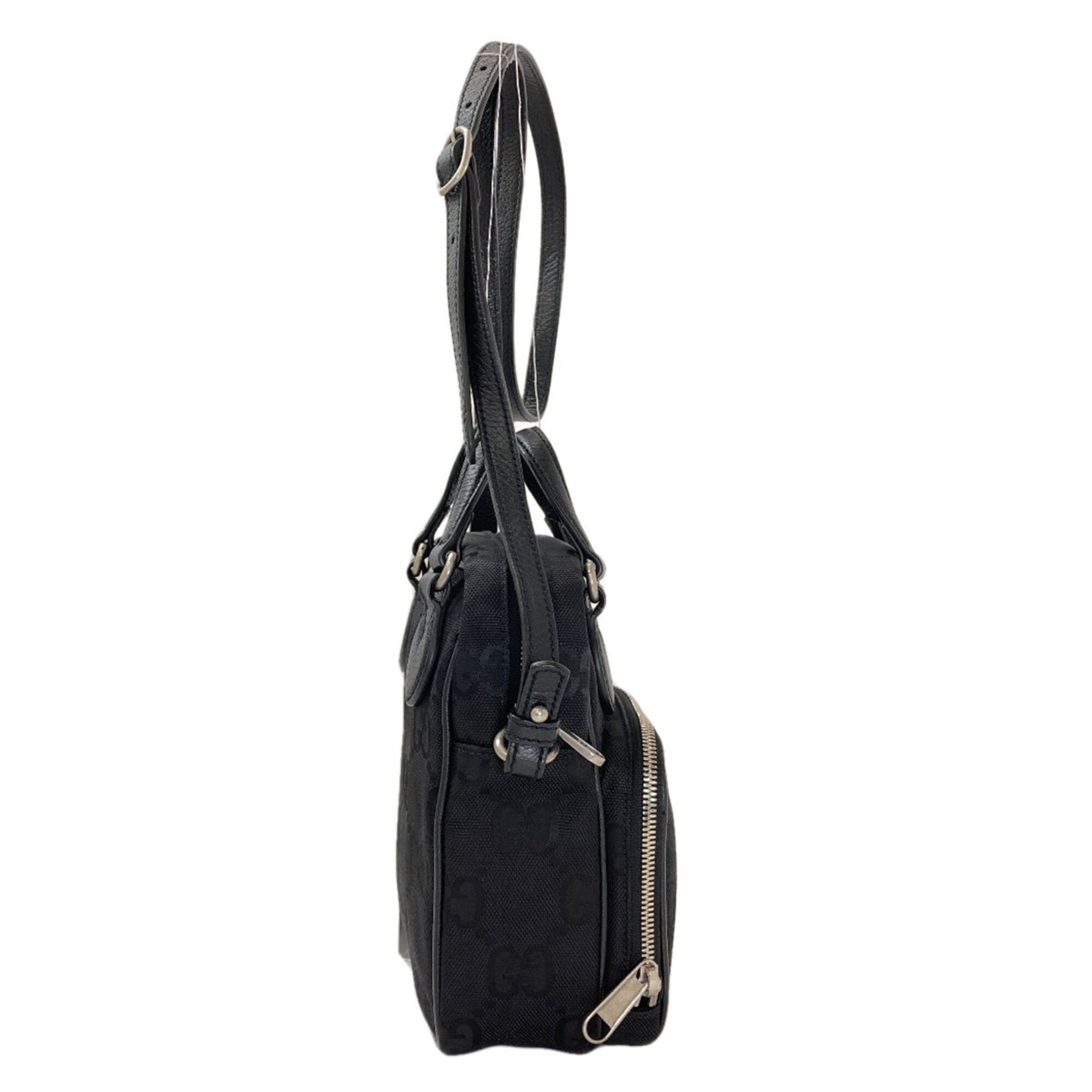 Gucci Black Canvas Shoulder Bag (Pre-Owned)
