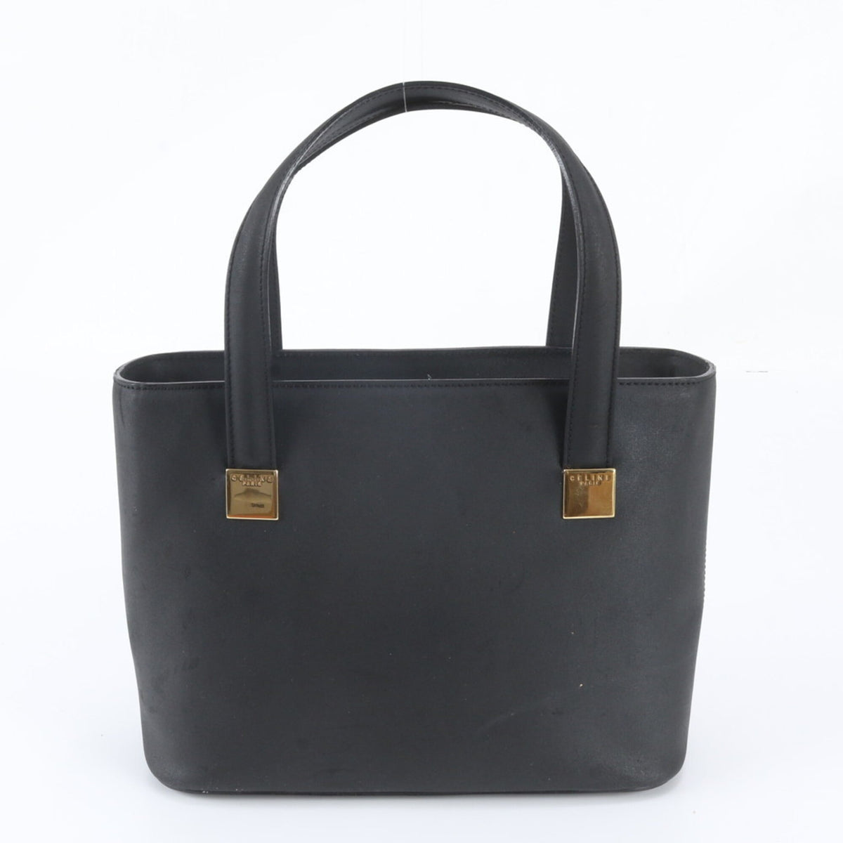 Celine Black Leather Handbag Tote Bag (Pre-Owned)