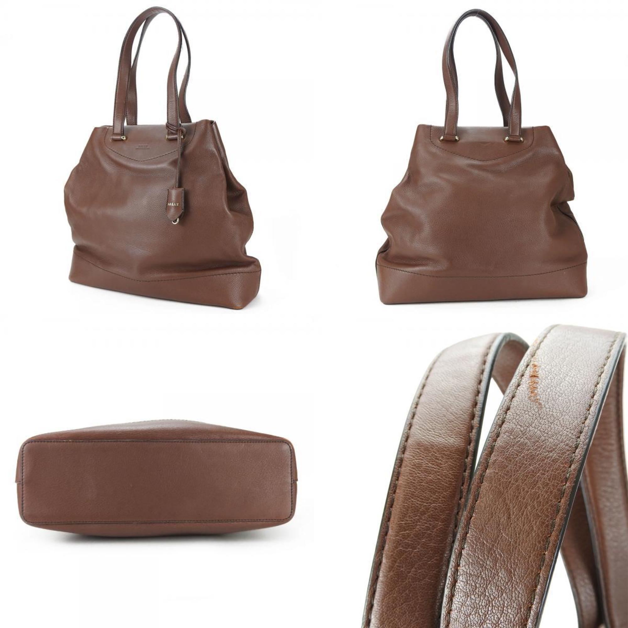 Bally Brown Leather Tote Bag (Pre-Owned)