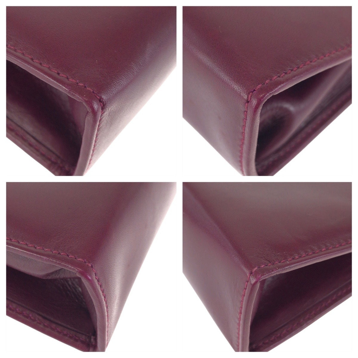 Salvatore Ferragamo Purple Leather Clutch Bag Pouch (Pre-Owned)