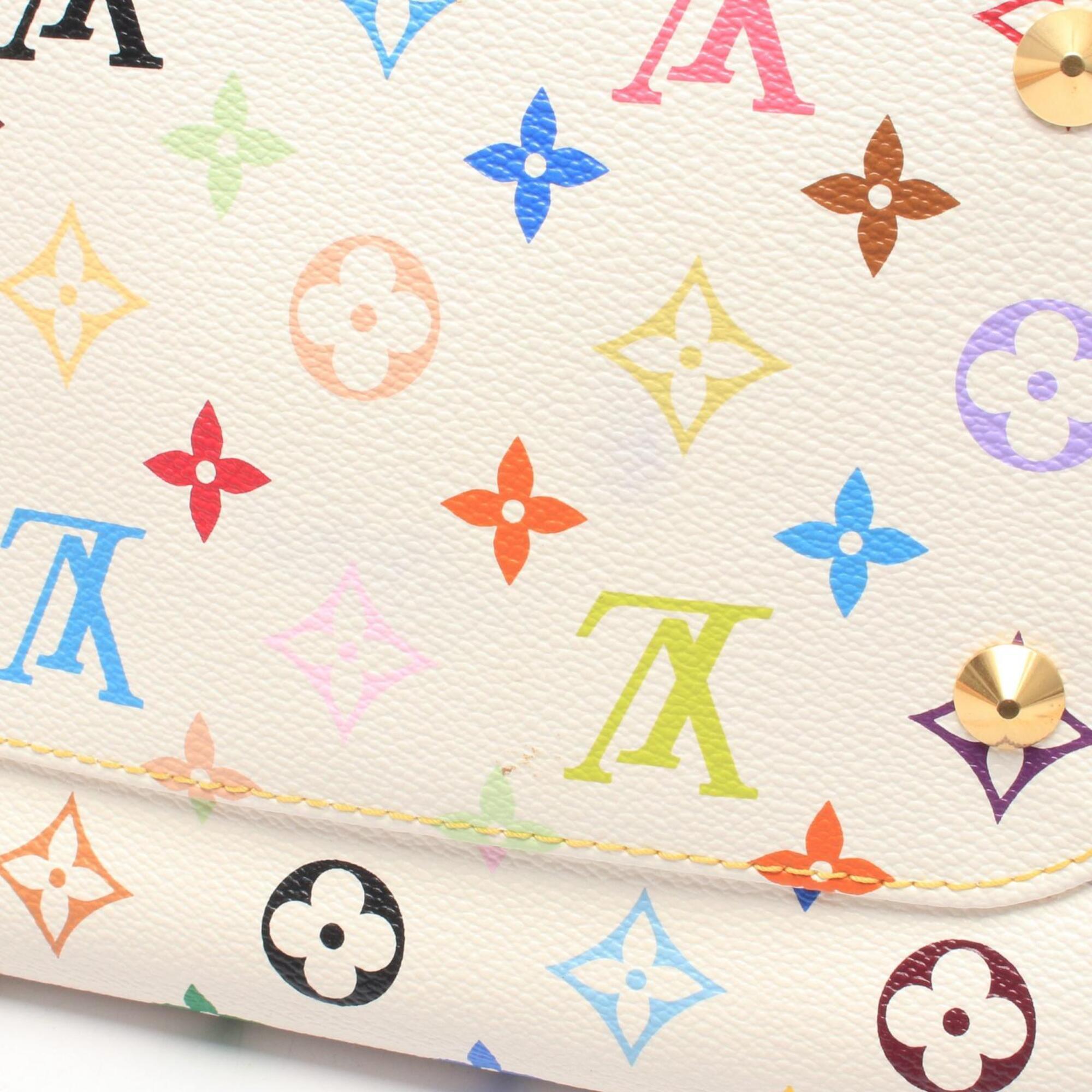 Louis Vuitton Blanc White Monogram Multicolore Pvc Handbag Tote Bag (Pre-Owned)