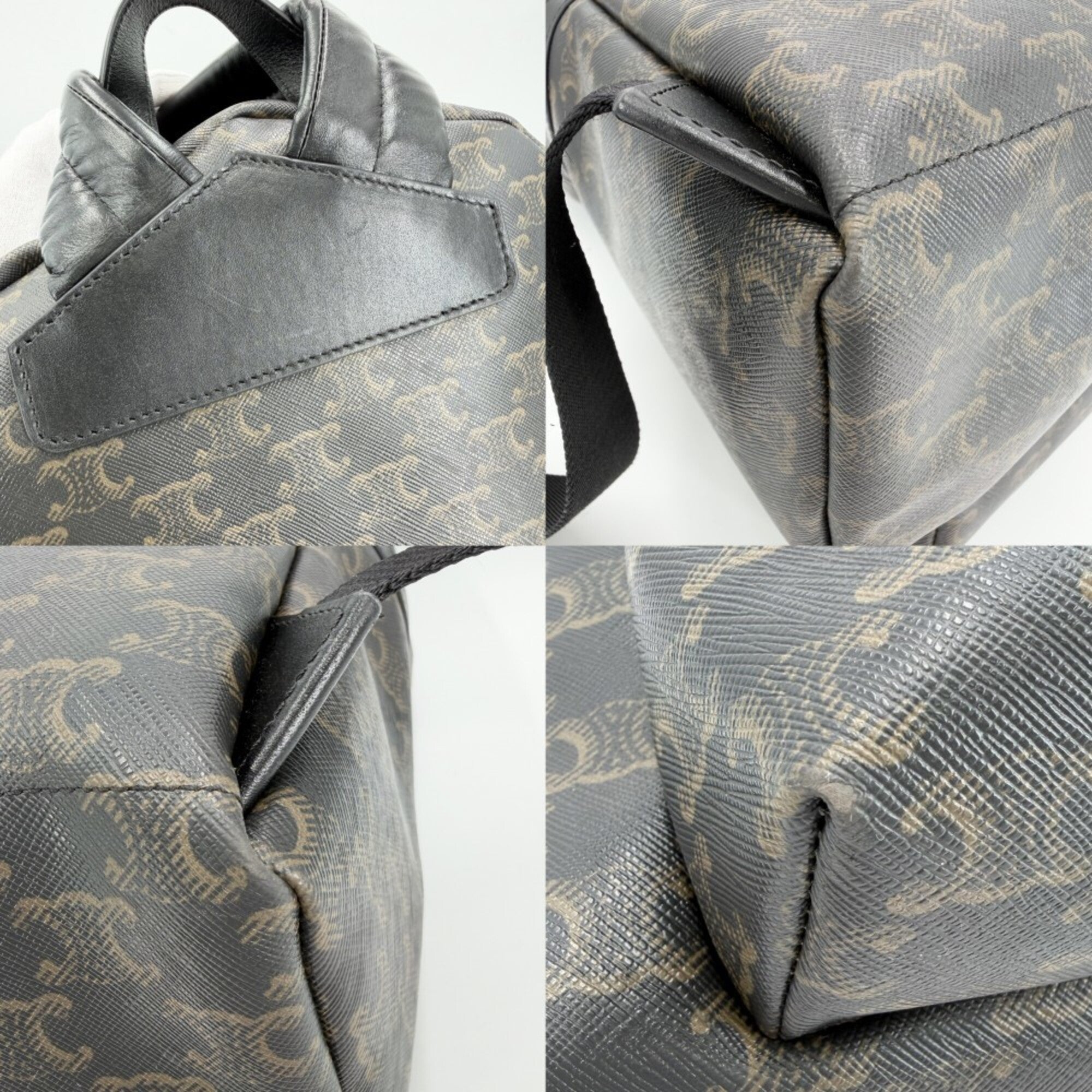 Celine Black Brown Leather Backpack (Pre-Owned)