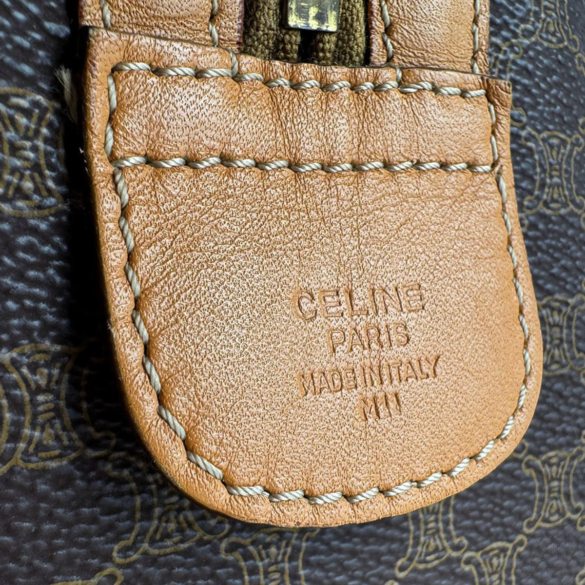 Celine Brown Coated Canvas Boston Bag Handbag (Pre-Owned)
