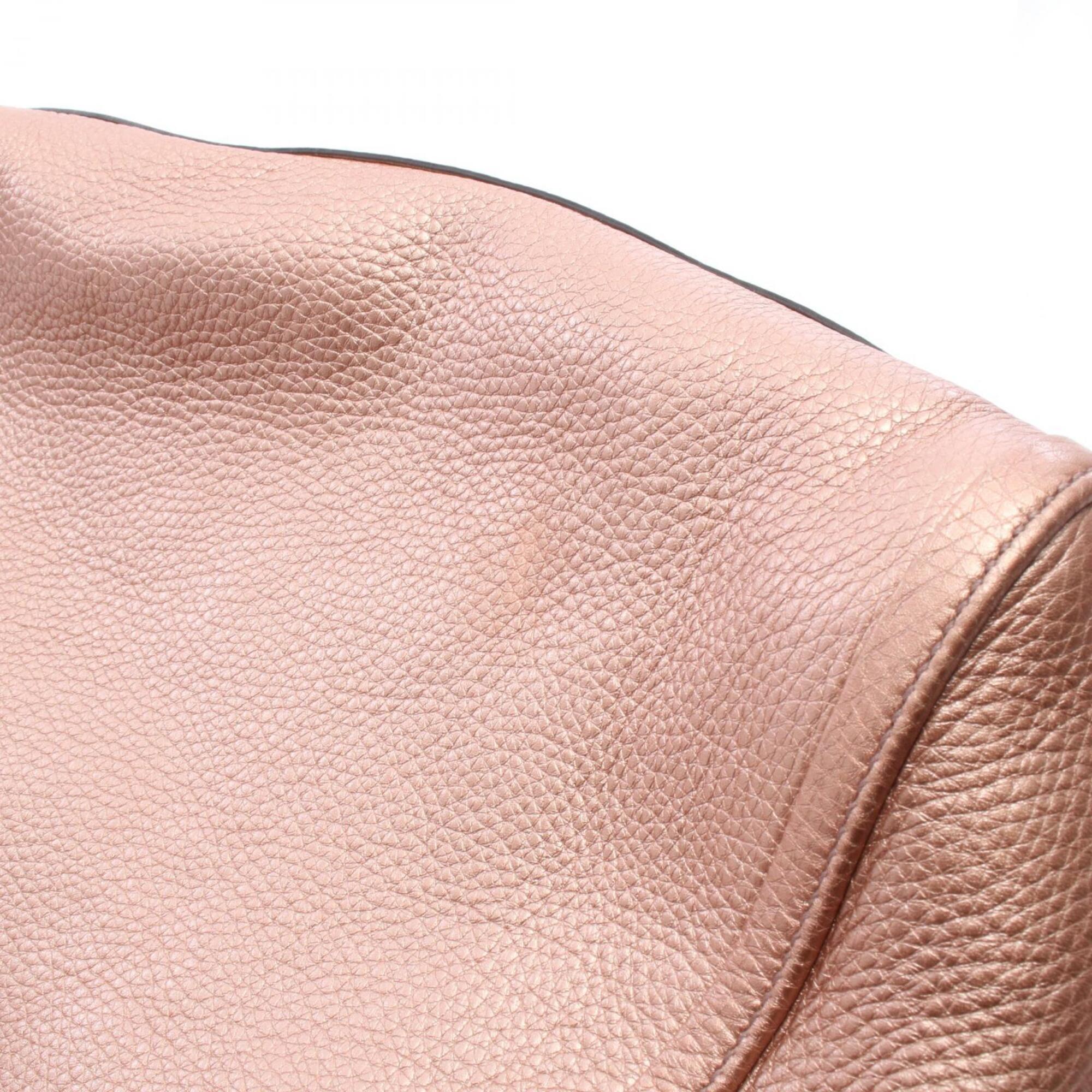 Gucci Metallic Pink Leather Handbag Tote Bag (Pre-Owned)