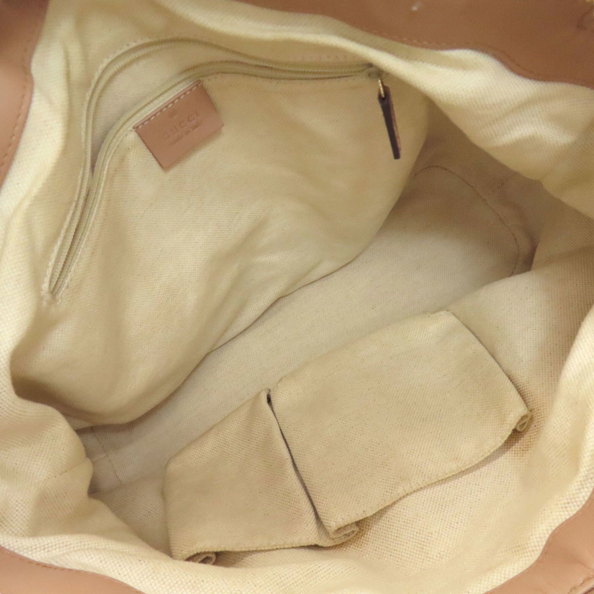 Gucci Diamante Beige Pink Beige Canvas Handbag (Pre-Owned)