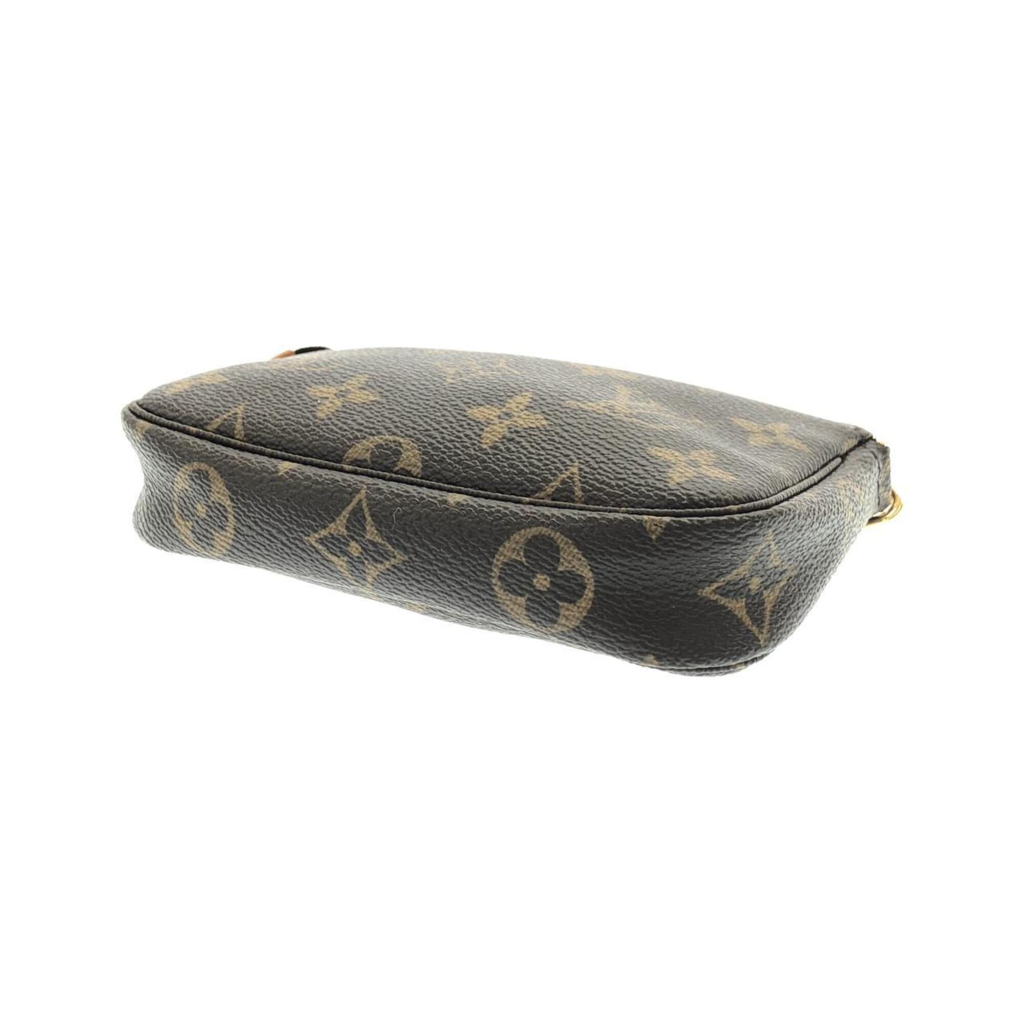 Louis Vuitton Marron Coated Canvas Pochette Pouch (Pre-Owned)
