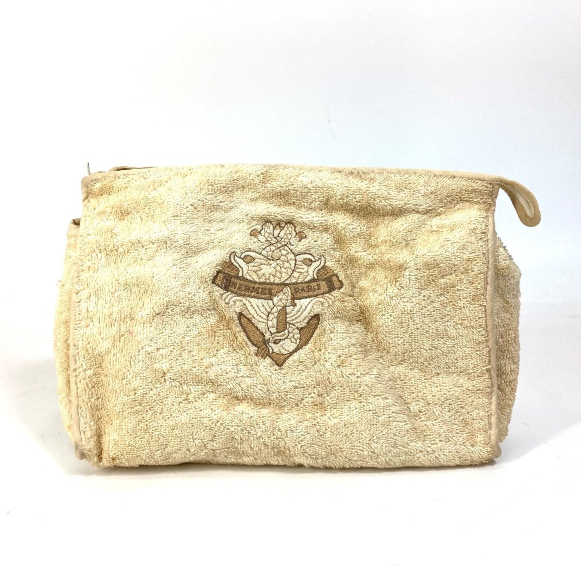 Hermes Beige Pile Fabric Clutch Bag Pouch (Pre-Owned)