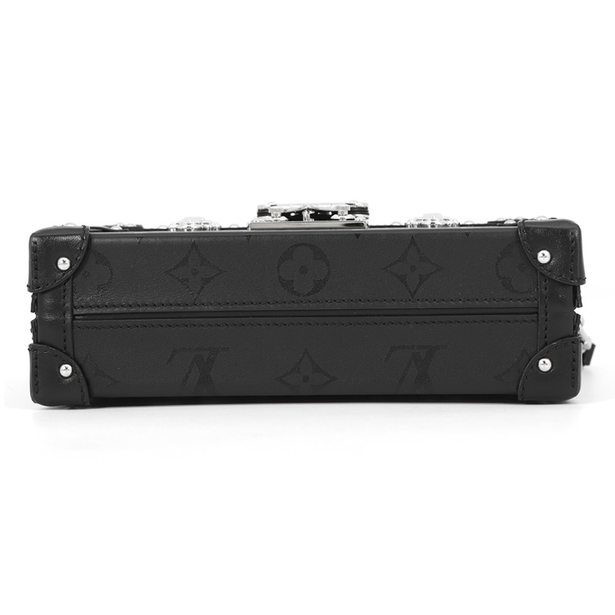 Louis Vuitton Monogram Noir Monogram Clutch Bag Handbag Shoulder Bag (Pre-Owned)
