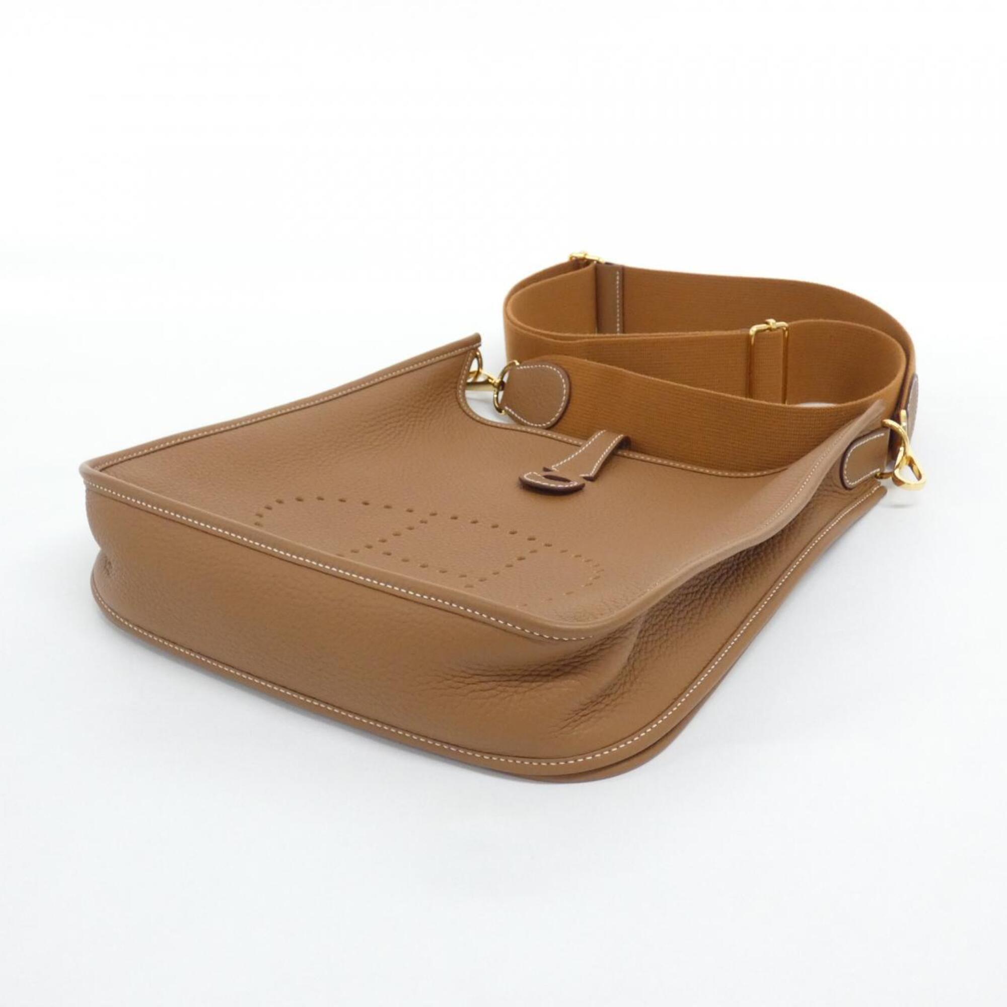 Hermes Gold Taurillon Clemence Leather Shoulder Bag (Pre-Owned)