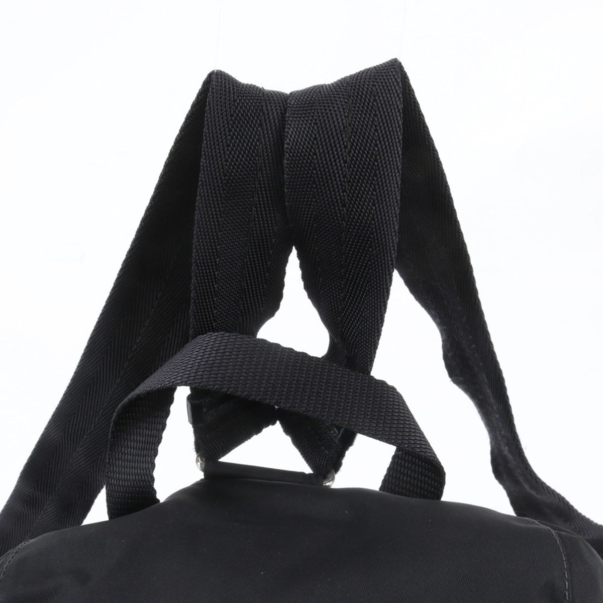 Prada Black Leather Nylon Backpack (Pre-Owned)
