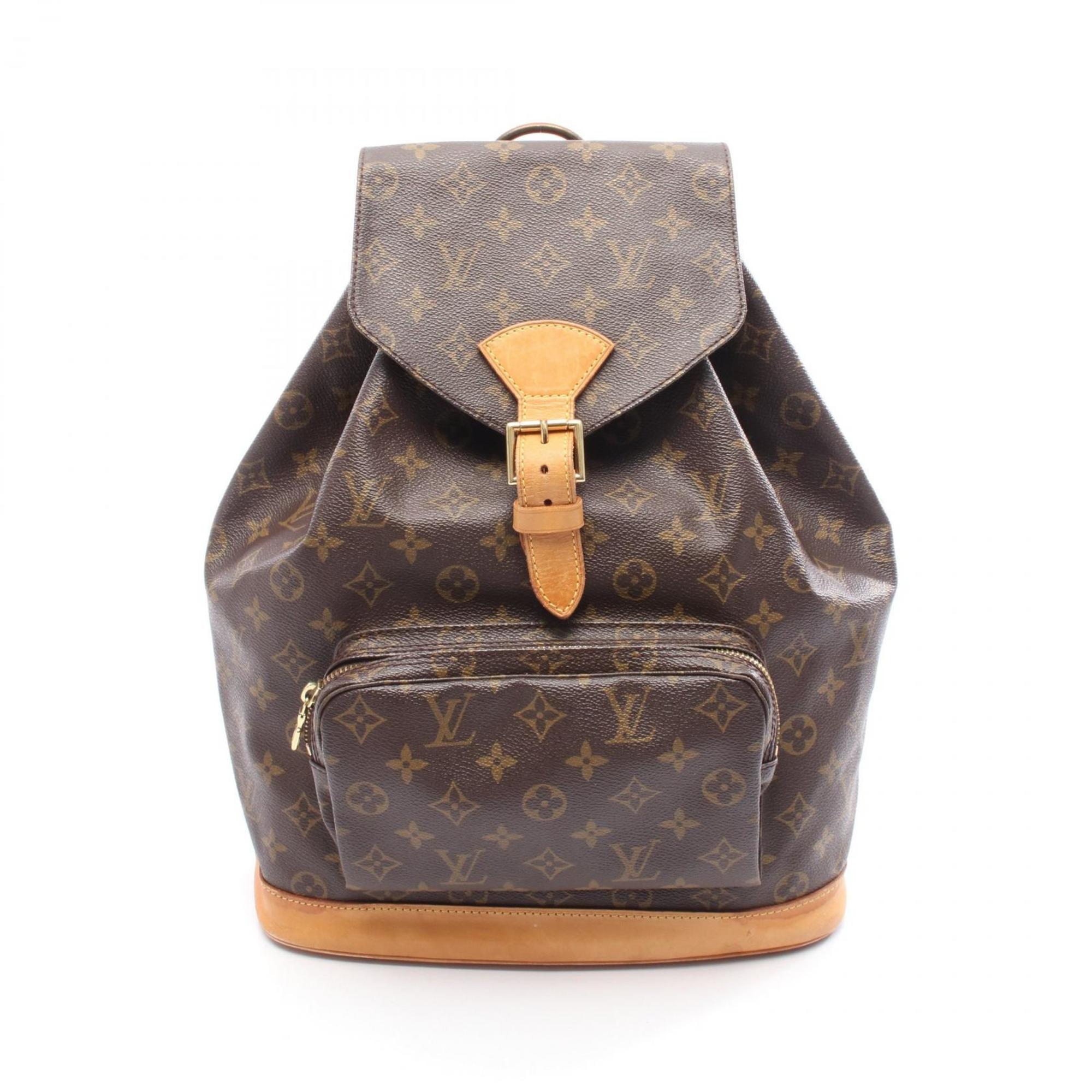 Louis Vuitton Brown Pvc Coated Canvas Monogram Leather Backpack (Pre-Owned)