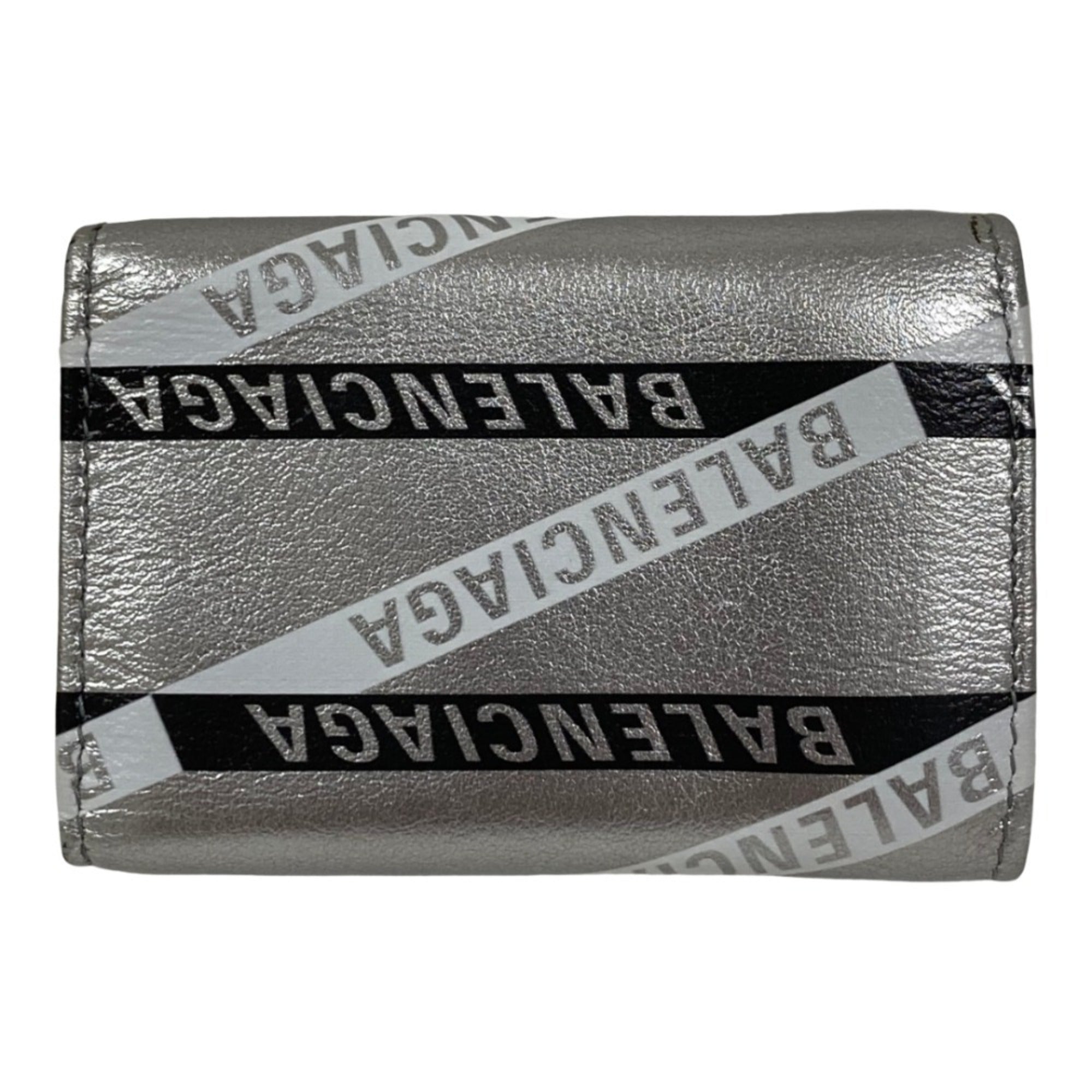 Balenciaga Silver Black Leather Wallet (Bi-Fold) (Pre-Owned)