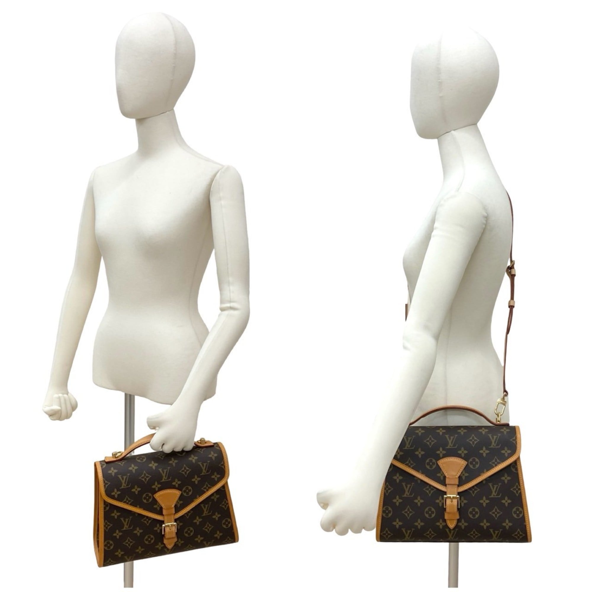 Louis Vuitton Brown Leather Pvc Handbag Shoulder Bag (Pre-Owned)