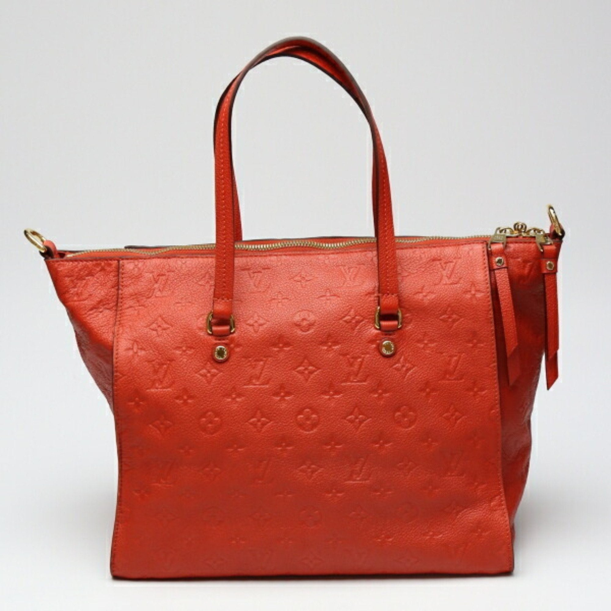 Louis Vuitton Red Color Monogram Empreinte Shoulder Bag Tote Bag (Pre-Owned)