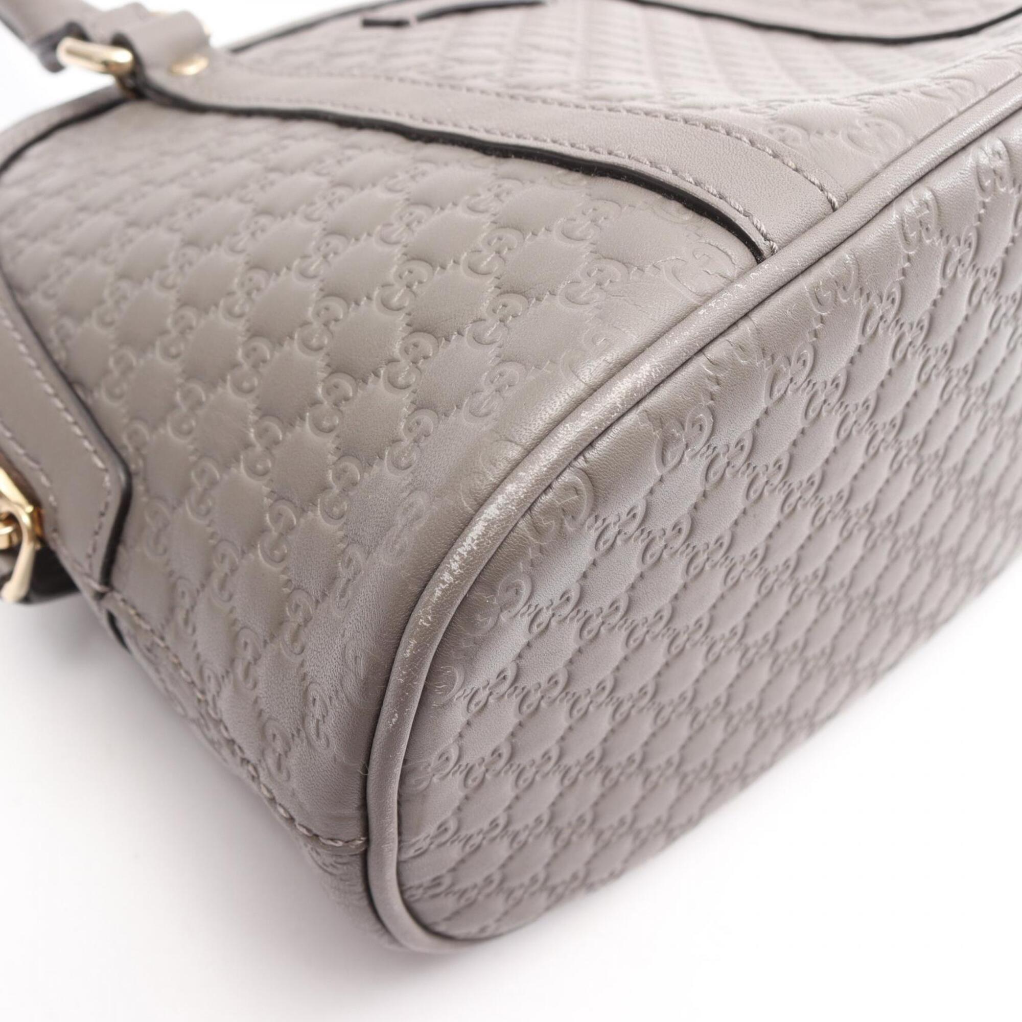 Gucci Gray Leather Handbag (Pre-Owned)