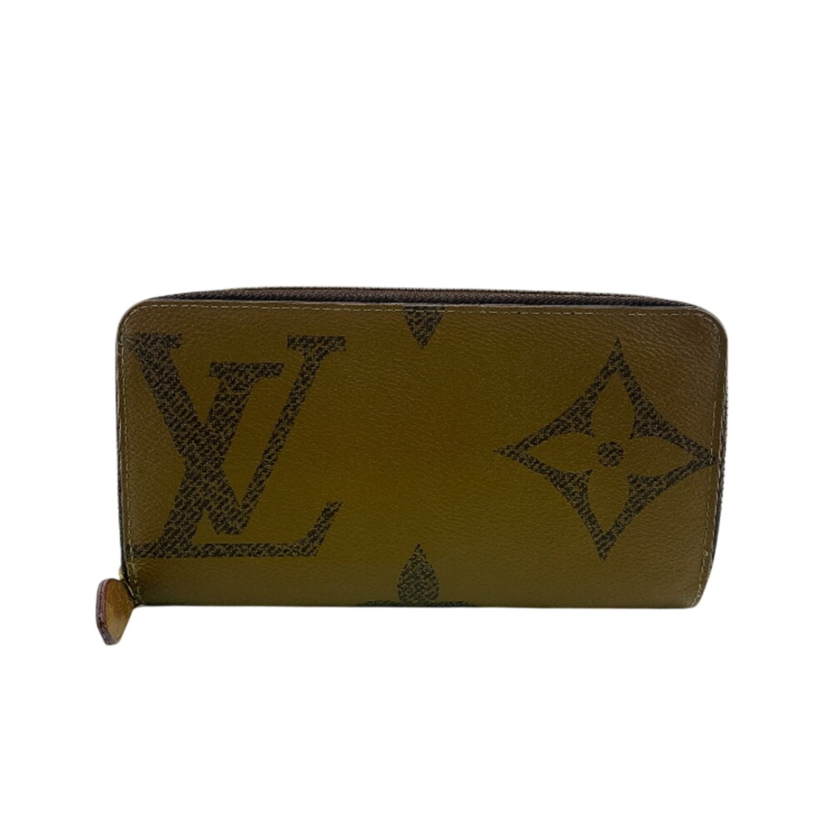 Louis Vuitton Brown Leather Long Wallet (Bi-Fold) (Pre-Owned)