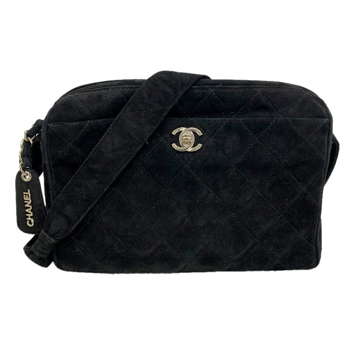 Chanel Black Suede Shoulder Bag (Pre-Owned)