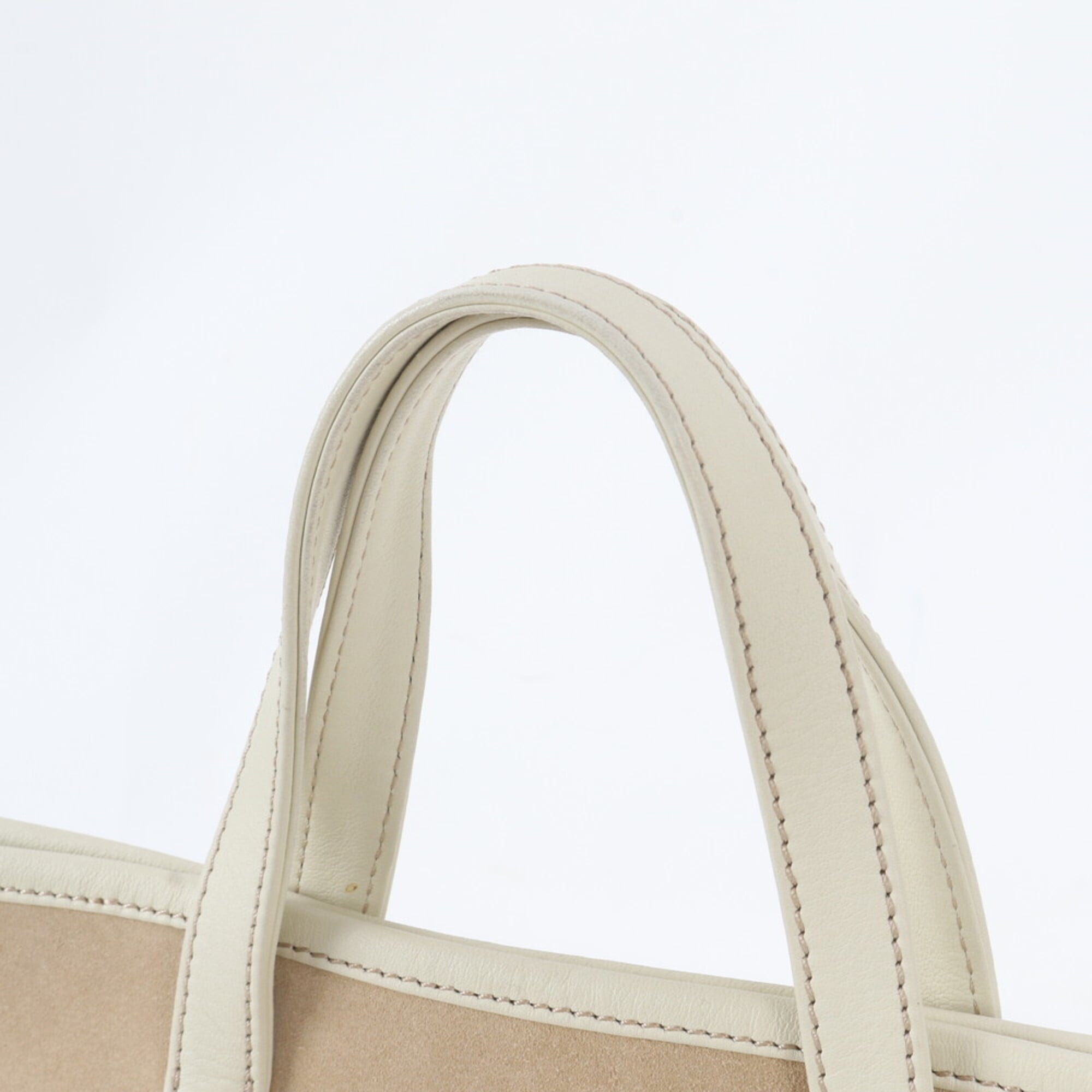 Loewe Beige Leather Handbag Shoulder Bag Tote Bag (Pre-Owned)