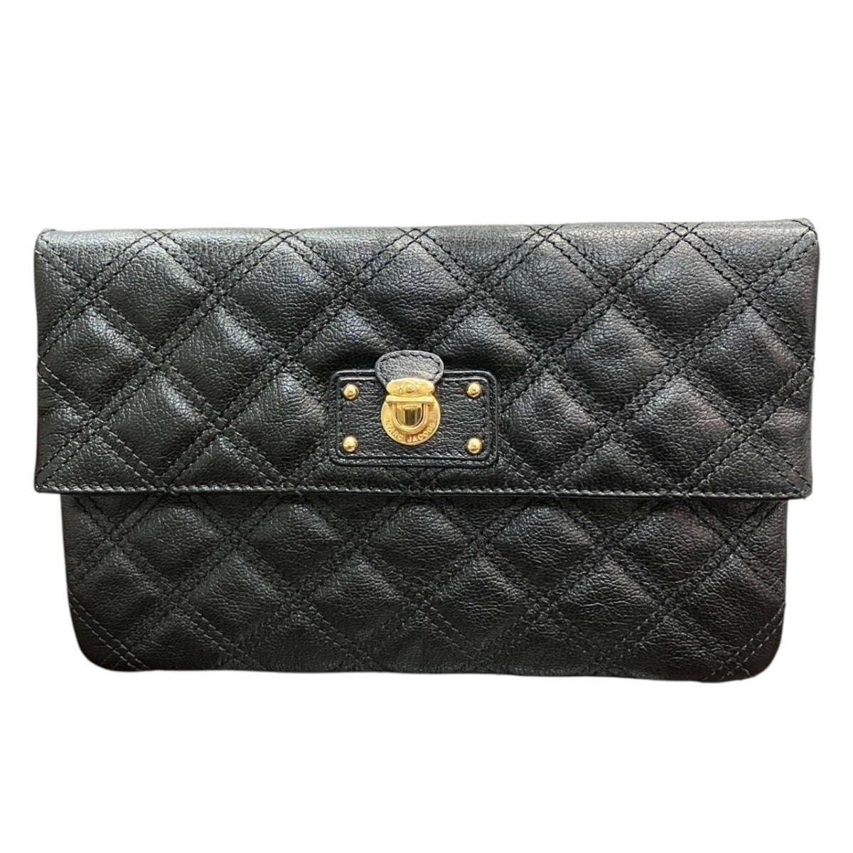 Marc Jacobs Black Leather Clutch Bag (Pre-Owned)