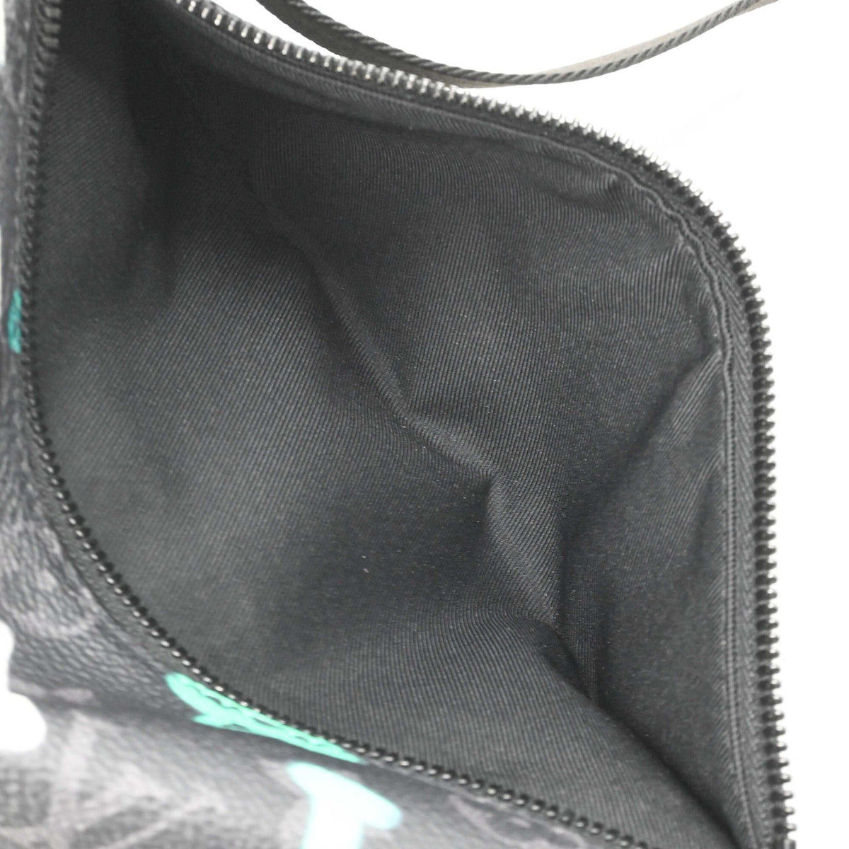 Louis Vuitton Black Green Monogram Canvas Leather Sling Bag (Pre-Owned)