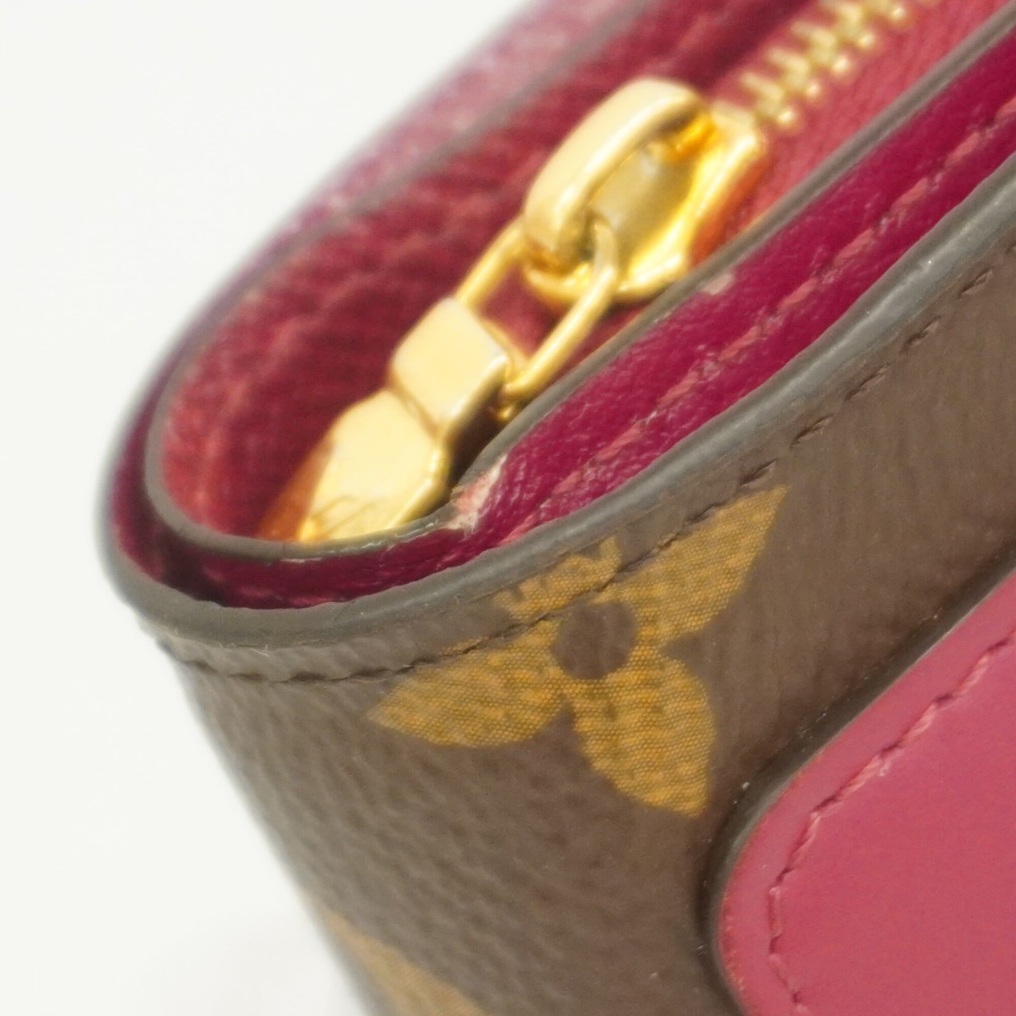 Louis Vuitton Brown Fuchsia Wallet (Bi-Fold) (Pre-Owned)