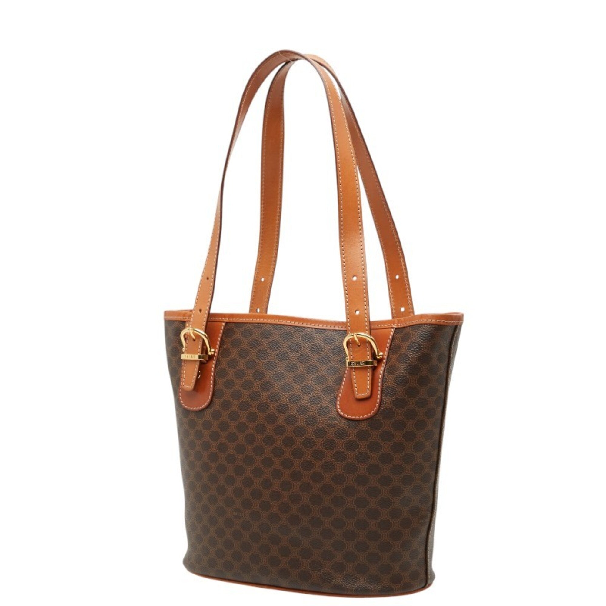 Celine Brown Pvc Leather Shoulder Bag Tote Bag (Pre-Owned)