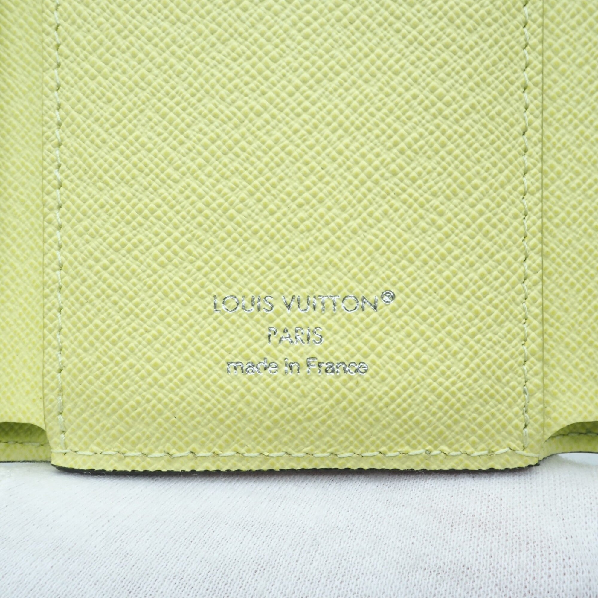 Louis Vuitton Taigarama Yellow Coated Canvas Wallet (Tri-Fold) (Pre-Owned)