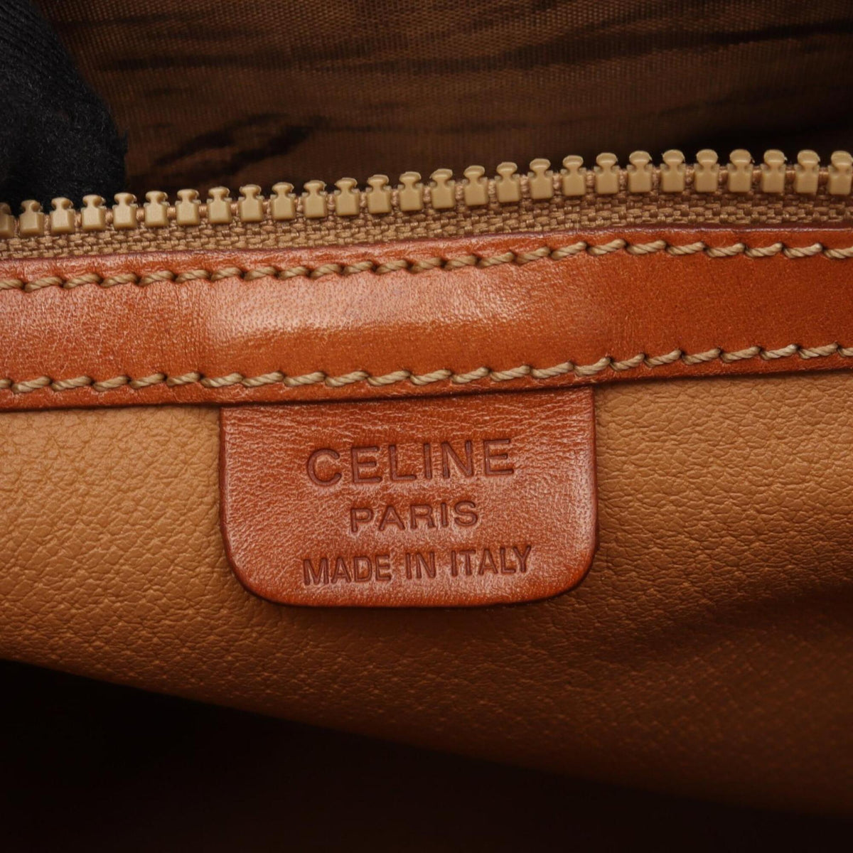 Celine Brown Coated Canvas Leather Handbag (Pre-Owned)