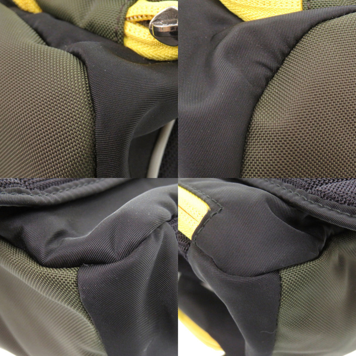 Burberry Black Khaki Yellow Nylon Acrylic Backpack (Pre-Owned)