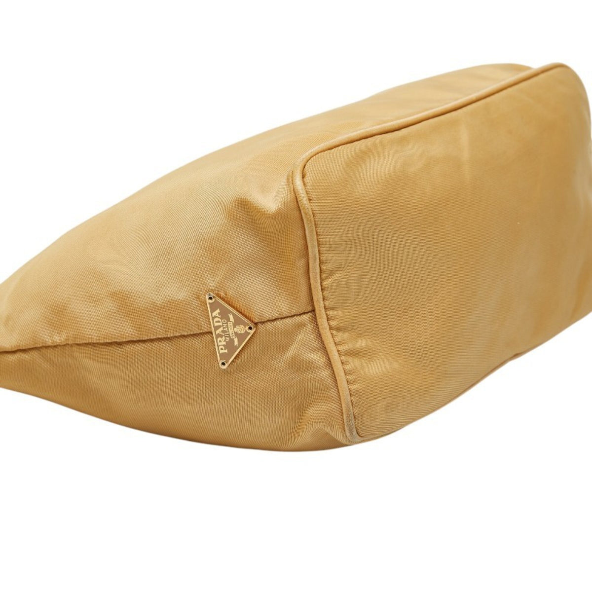 Prada Beige Nylon Leather Shoulder Bag (Pre-Owned)