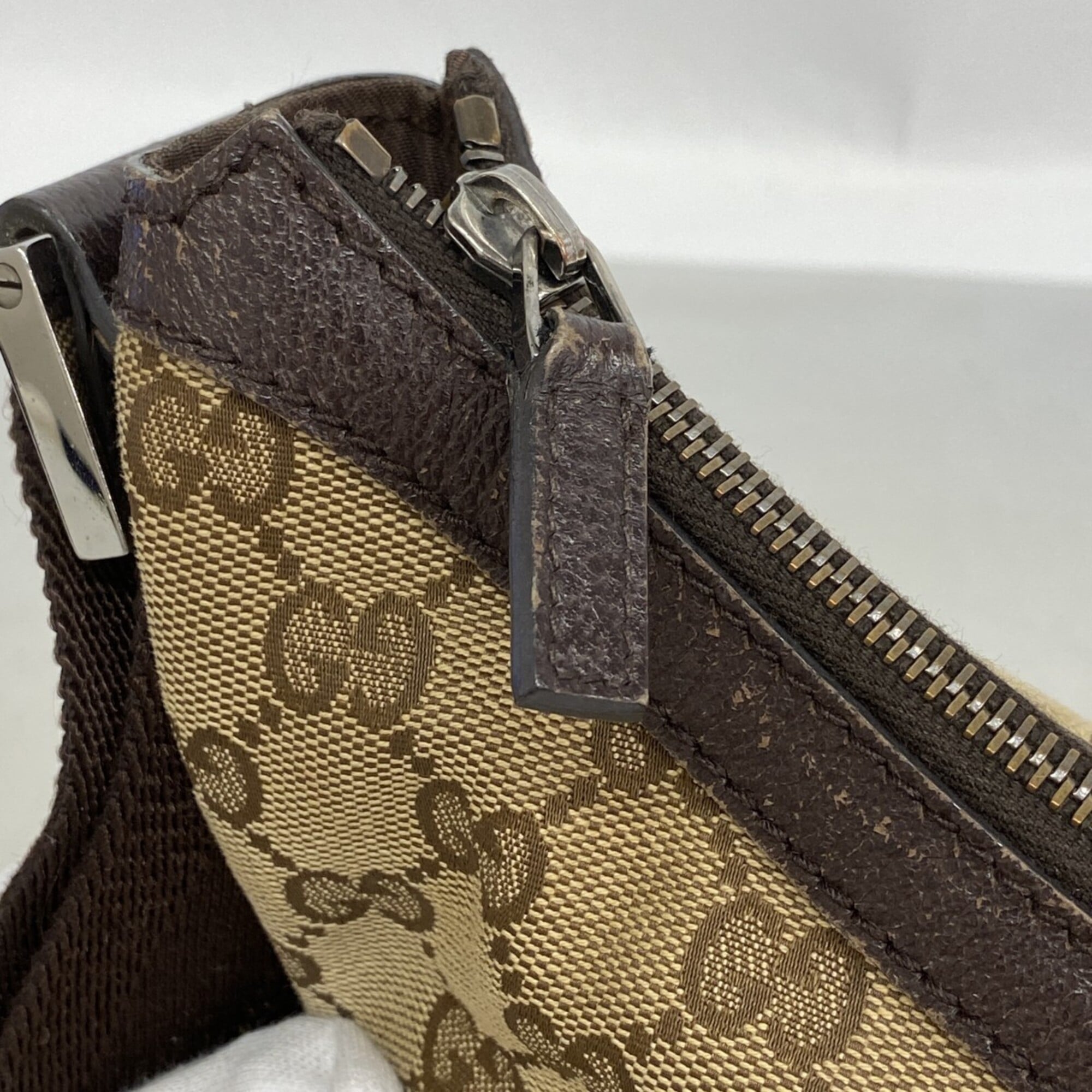 Gucci Brown Canvas Shoulder Bag (Pre-Owned)