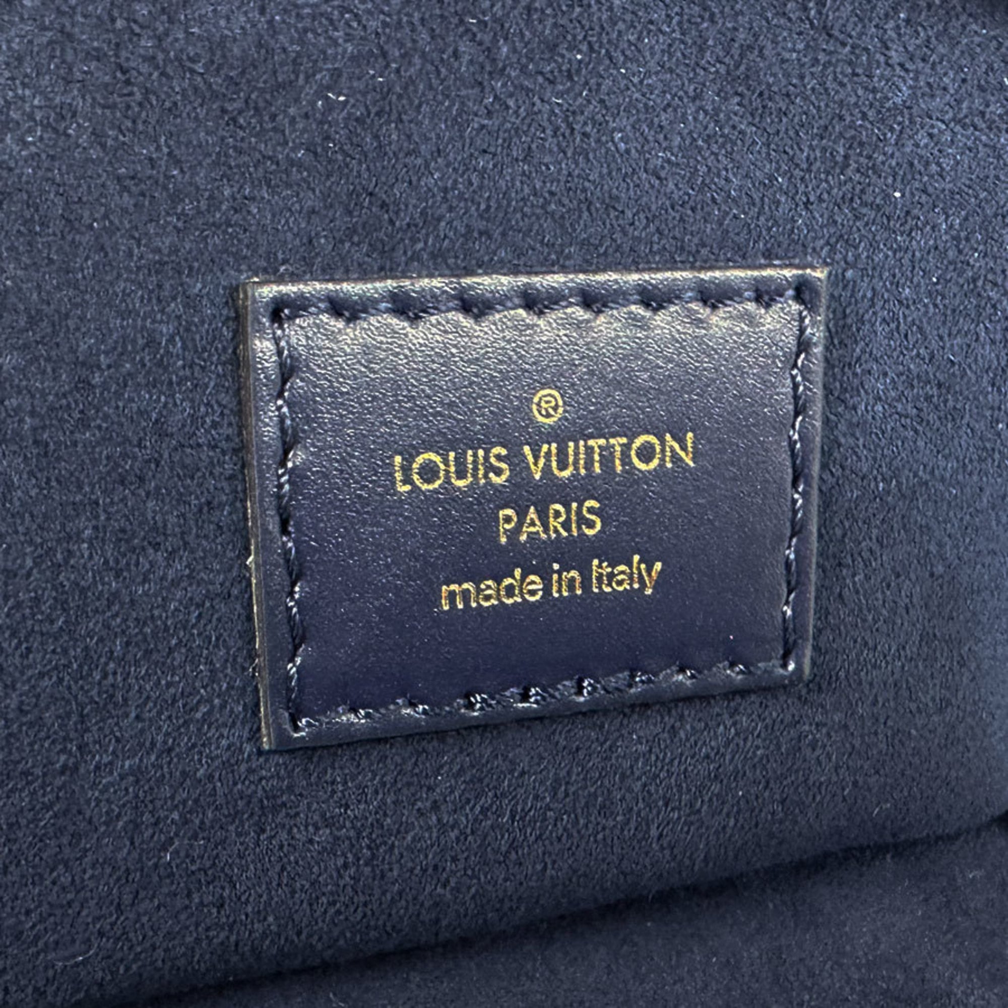 Louis Vuitton Navy Coated Canvas Shoulder Bag (Pre-Owned)