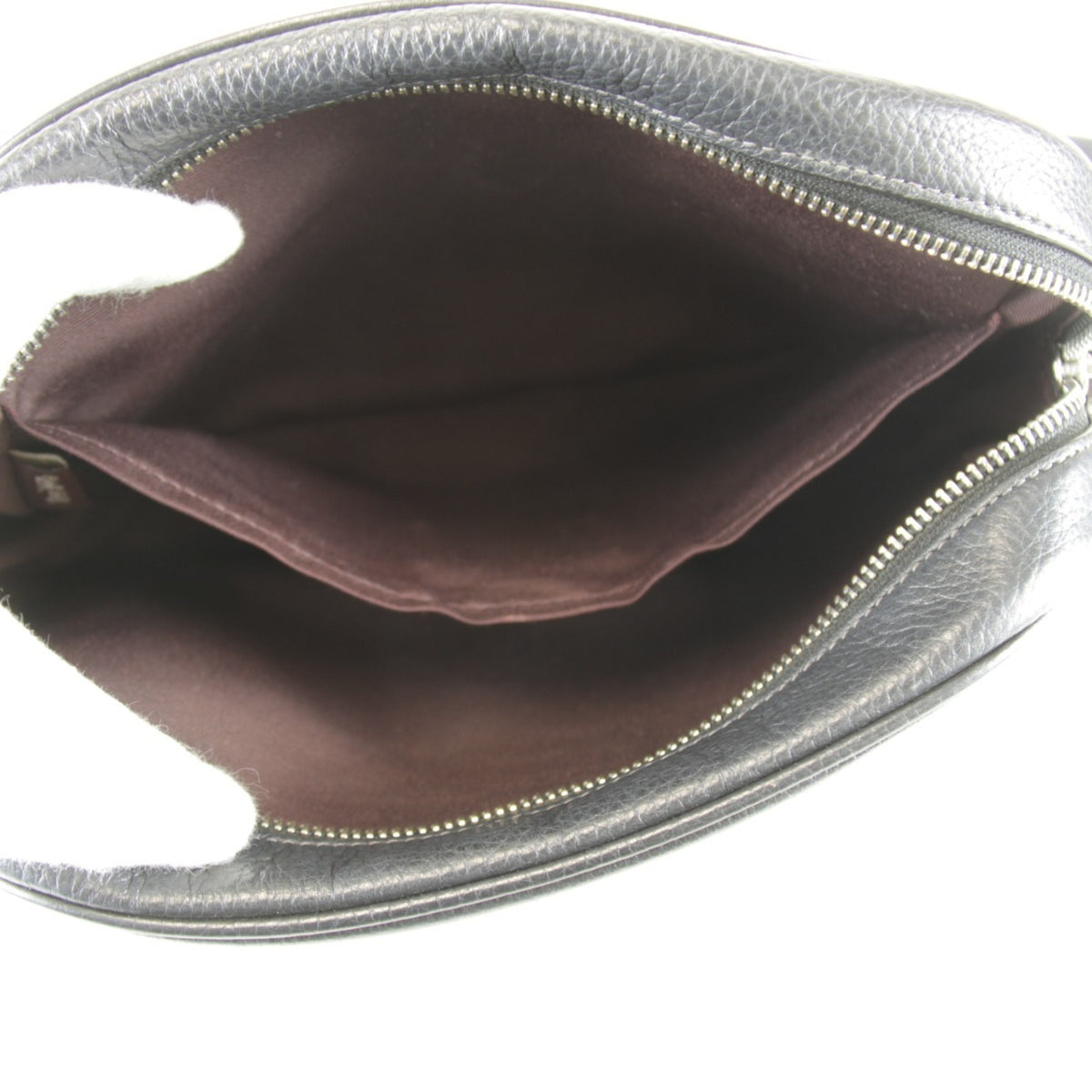 Coach Black Leather Metal Shoulder Bag (Pre-Owned)