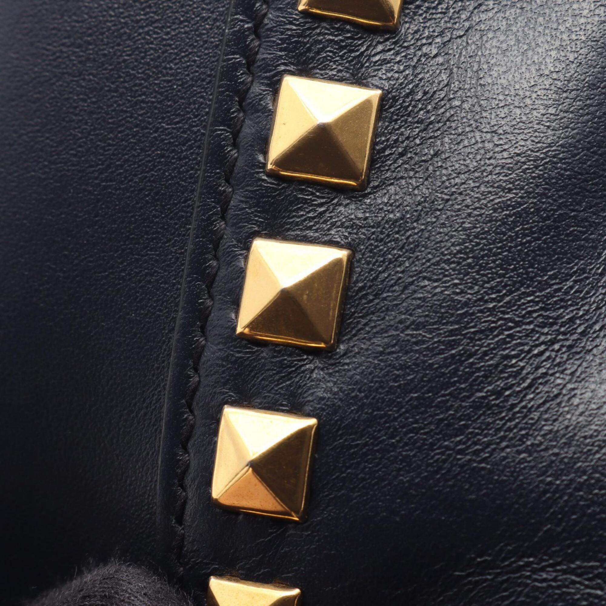 Miu Miu Navy Leather Handbag Tote Bag (Pre-Owned)