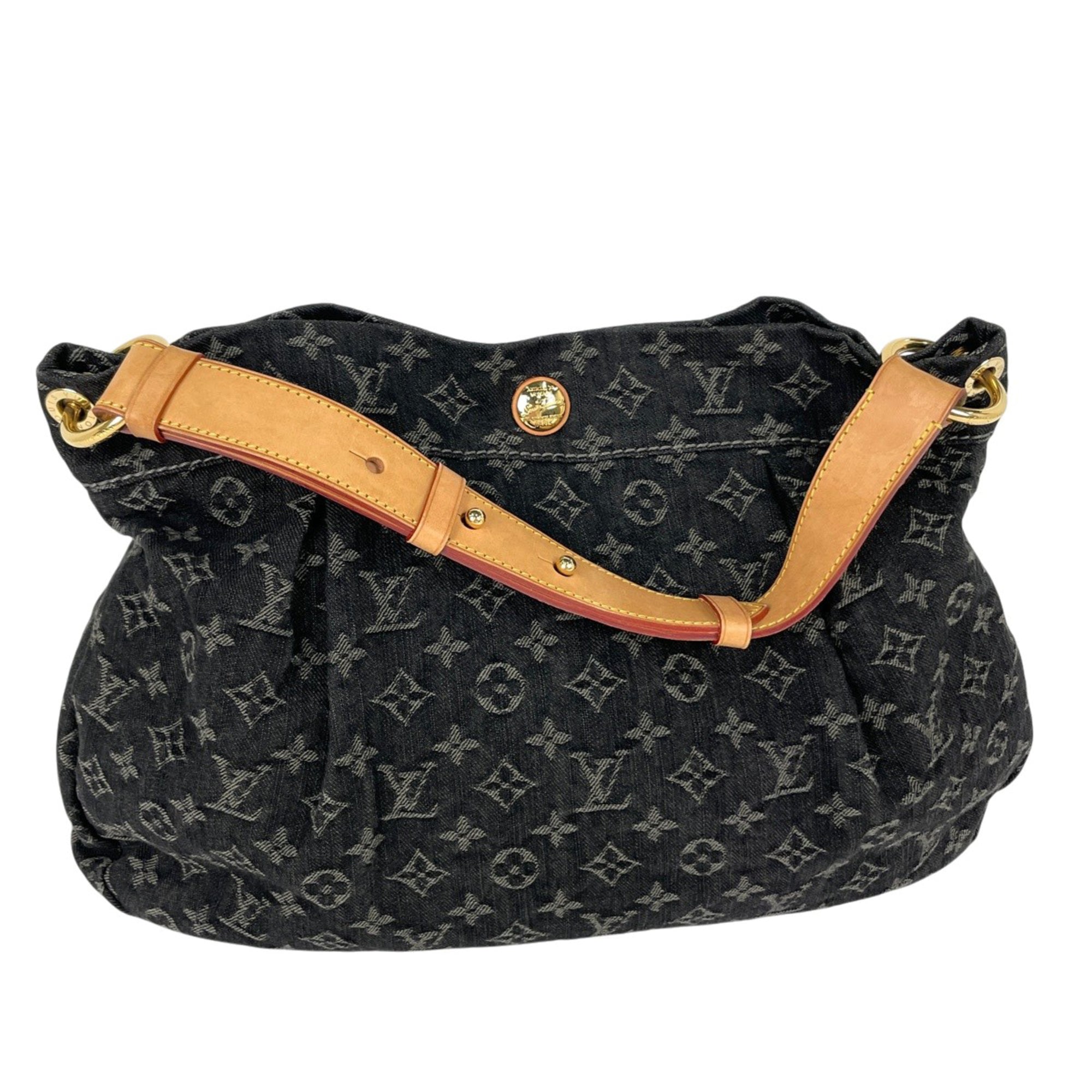 Louis Vuitton Monogram Denim Black Noir Monogram Denim Shoulder Bag (Pre-Owned)