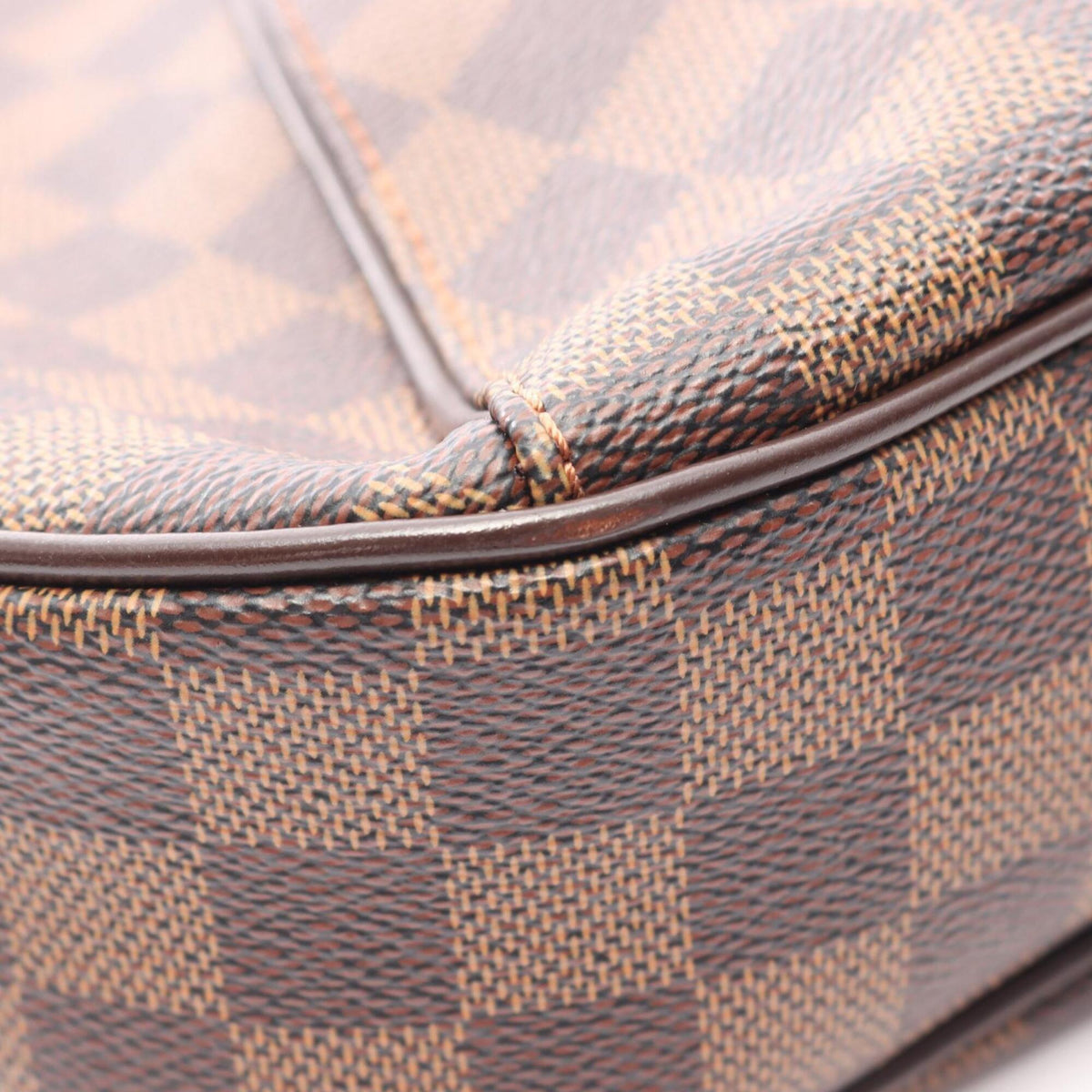 Louis Vuitton Brown Coated Canvas Leather Handbag Shoulder Bag (Pre-Owned)