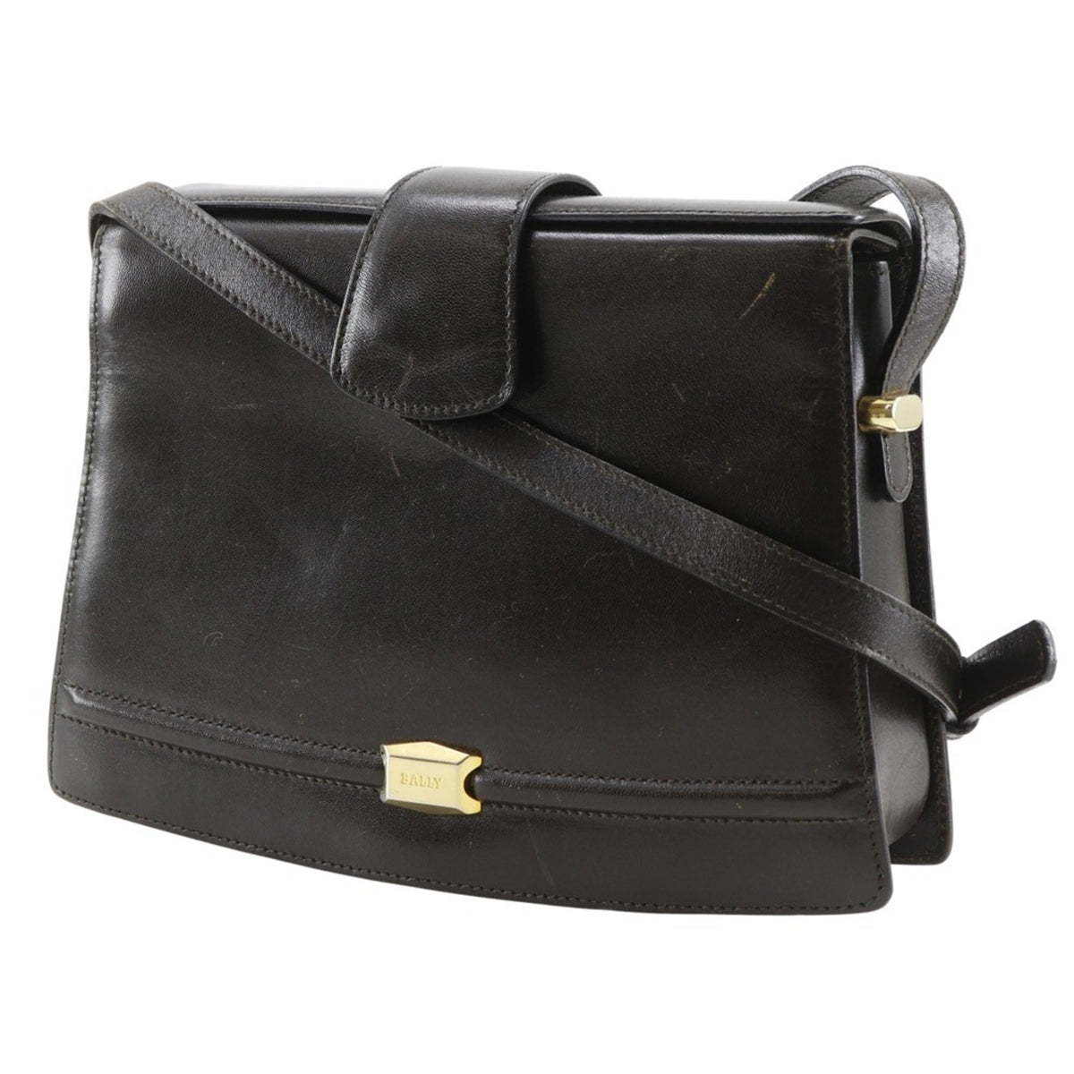 Bally Brown Leather Shoulder Bag (Pre-Owned)