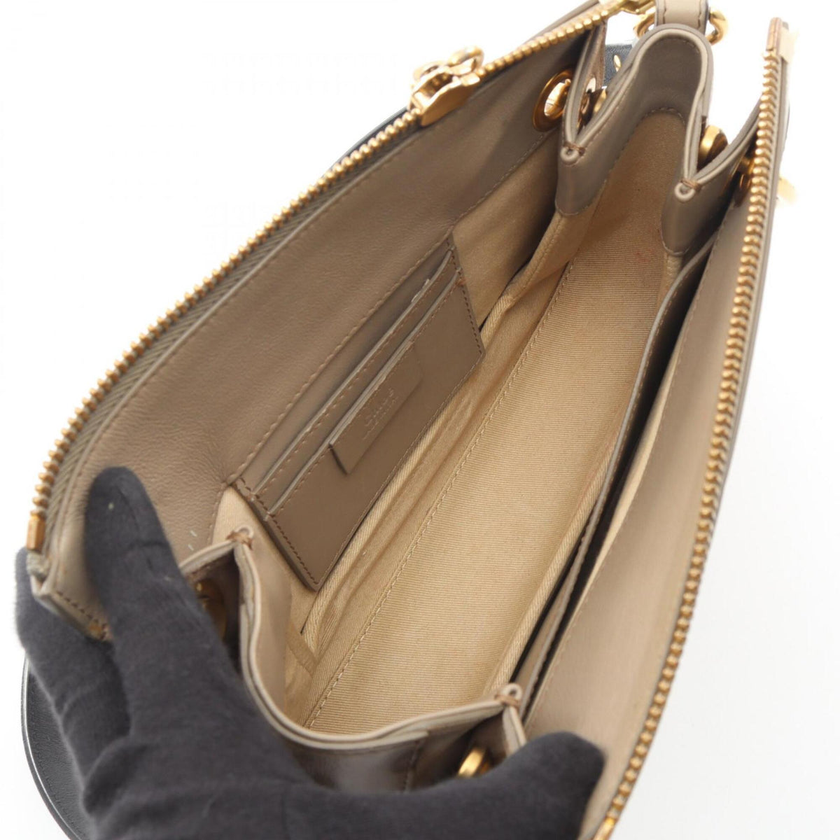 Chloé Beige Leather Suede Handbag Shoulder Bag (Pre-Owned)