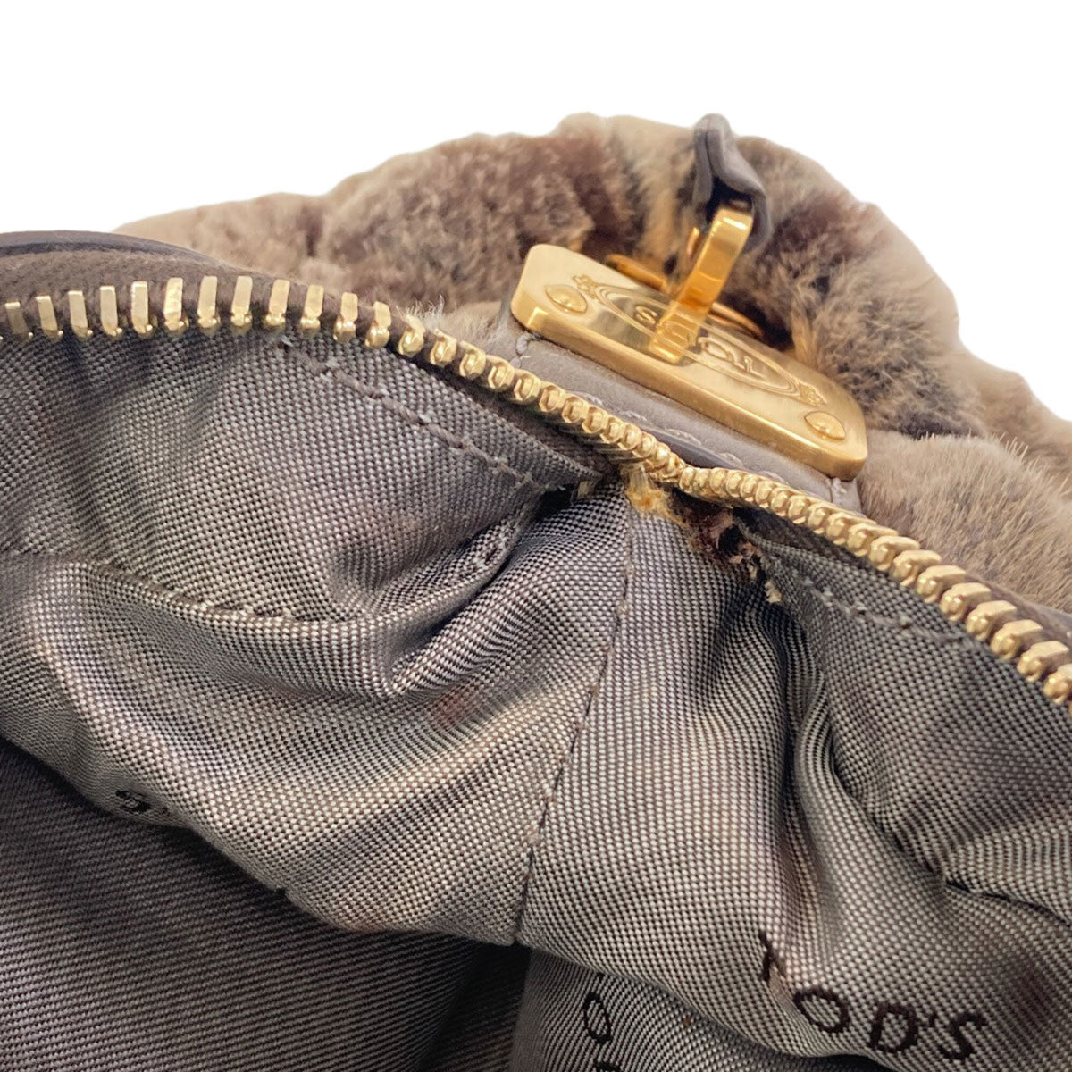 Tod's Brown Fur Handbag (Pre-Owned)