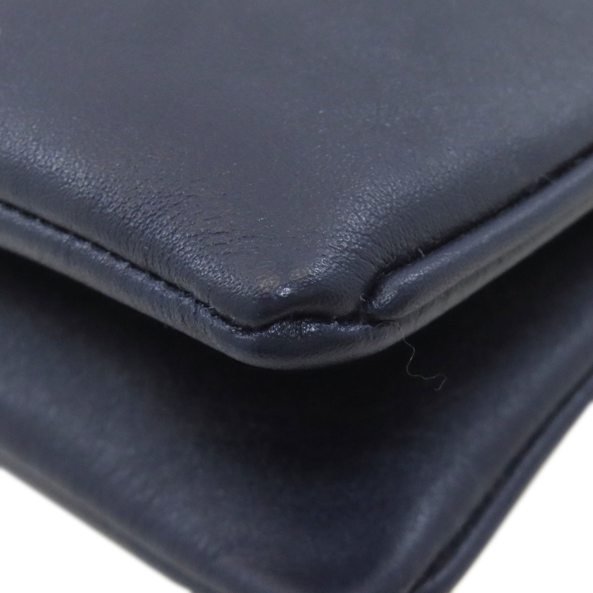 Bally Navy Leather Shoulder Bag (Pre-Owned)