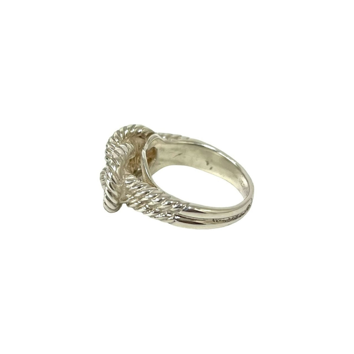 Hermes Silver Silver 925 Band Ring (Pre-Owned)