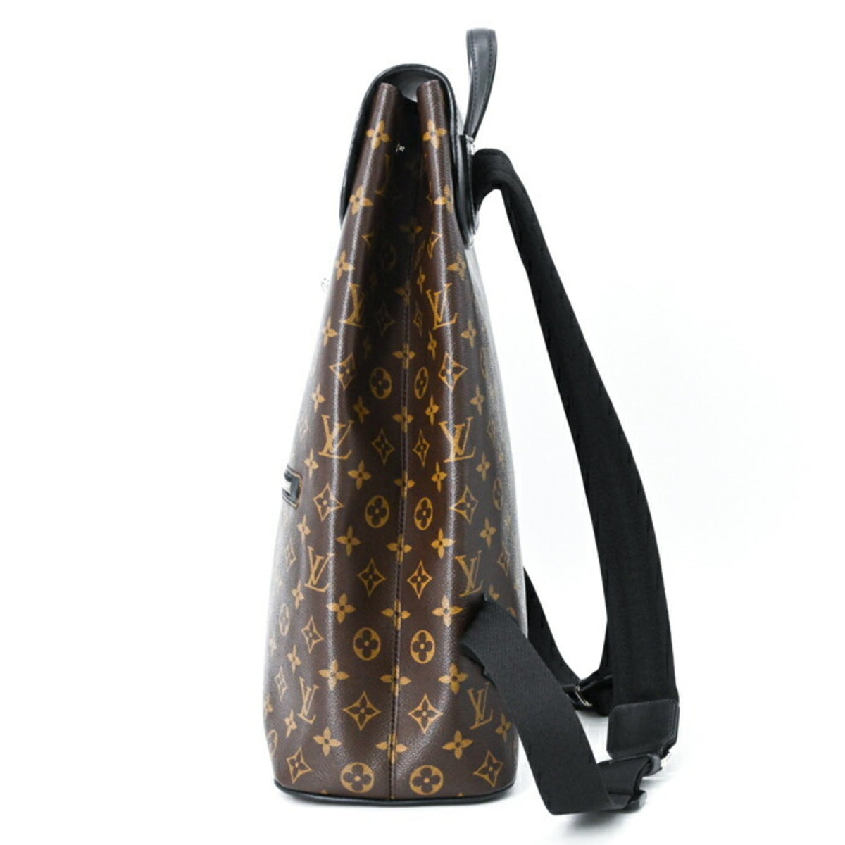 Louis Vuitton Black Brown Monogram Monogram Leather Backpack (Pre-Owned)