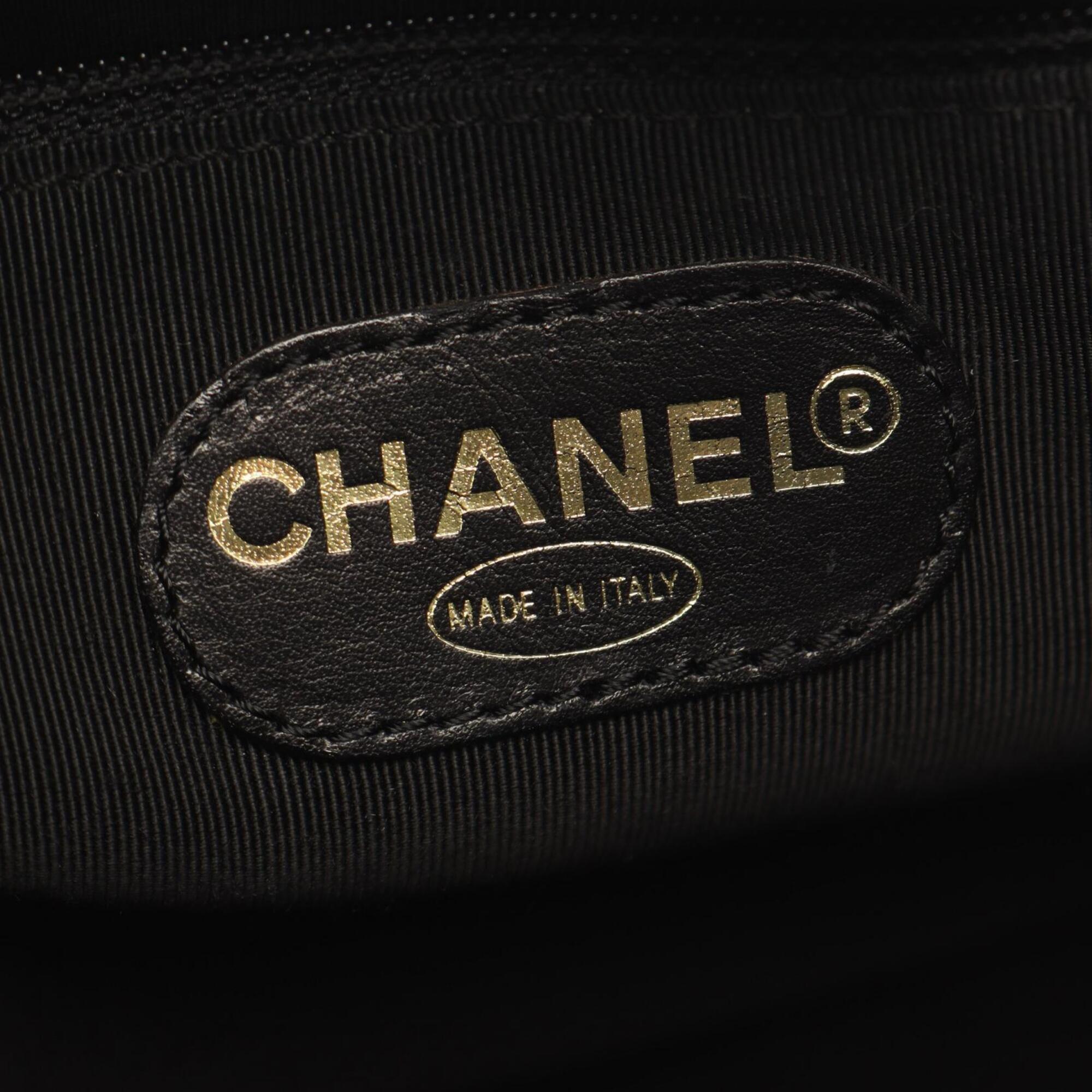 Chanel Black Grained Calfskin Handbag Tote Bag (Pre-Owned)