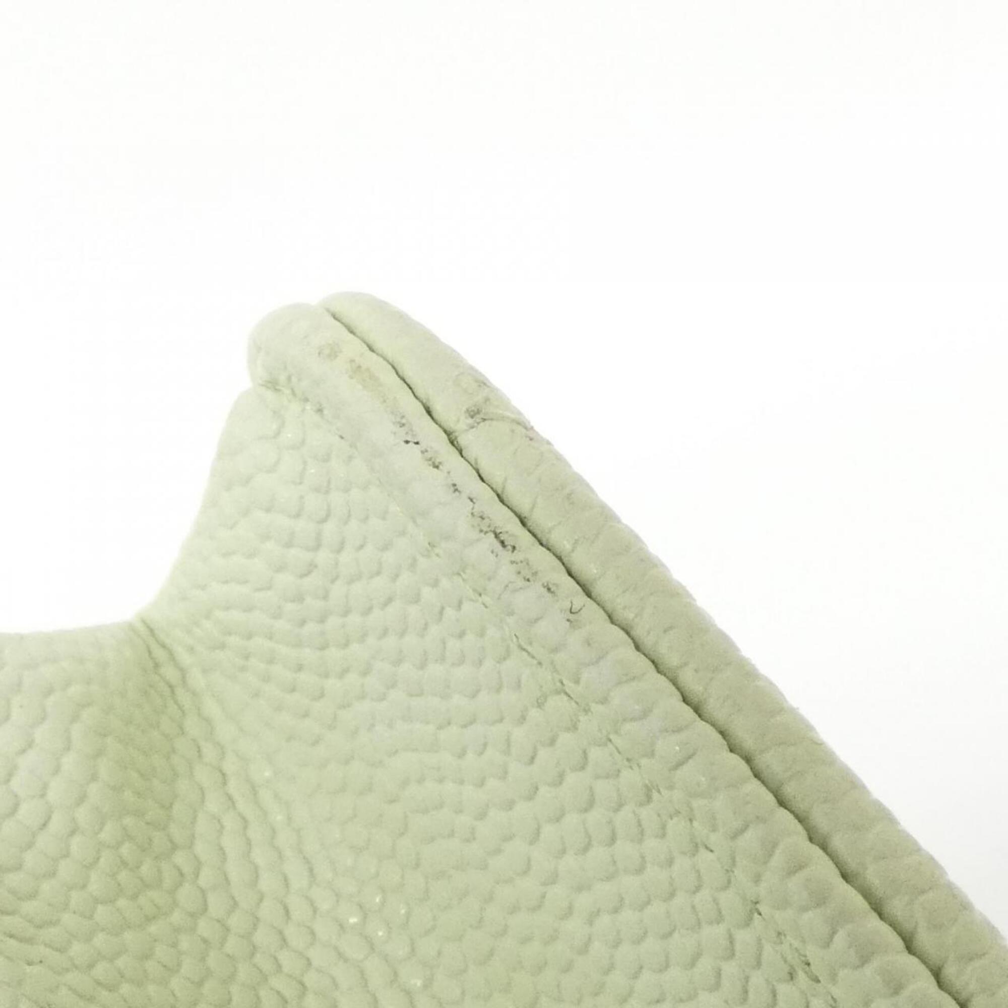 Chanel Light Green Grained Calfskin Chain/Shoulder Wallet (Pre-Owned)