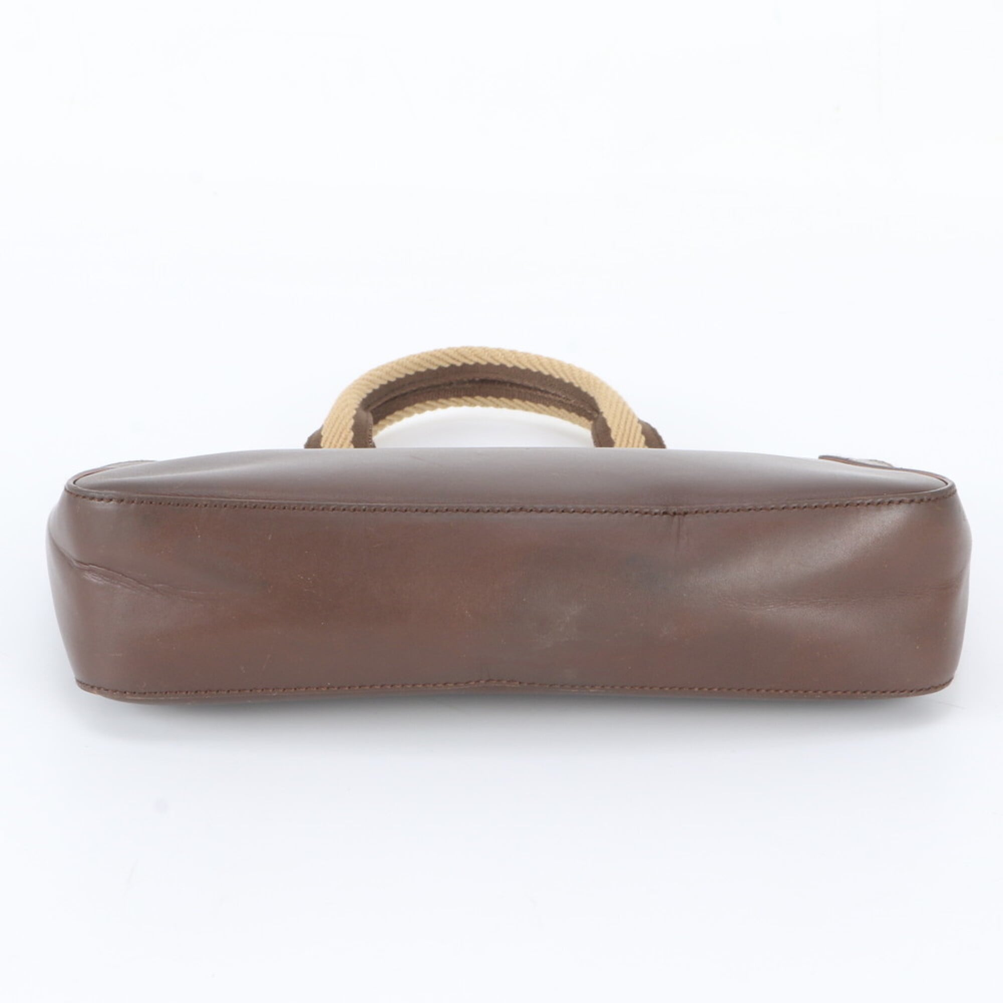 Gucci Brown Leather Handbag Tote Bag (Pre-Owned)